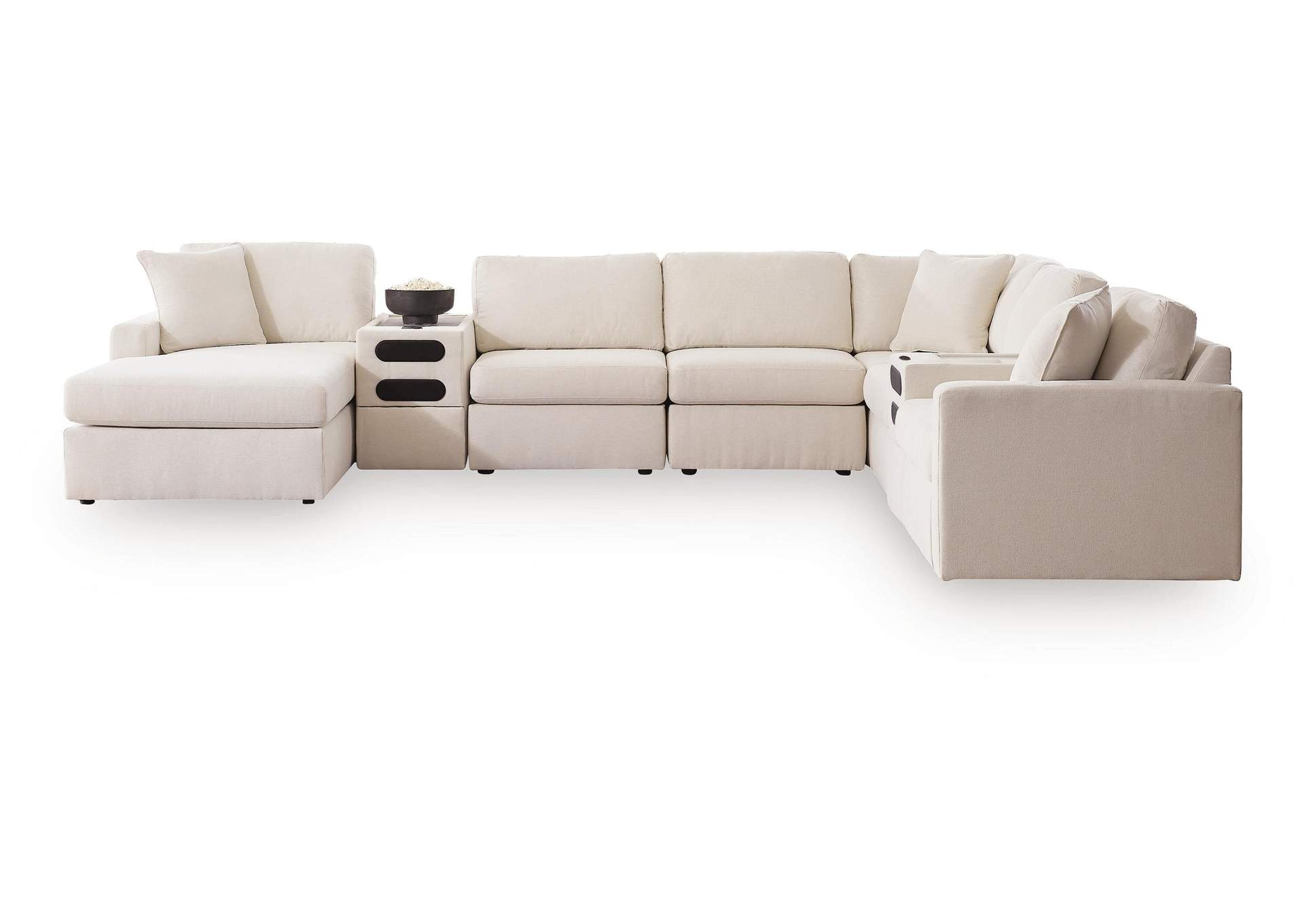 Modmax 8-Piece Sectional with Storage Chaise and Audio Consoles image 1