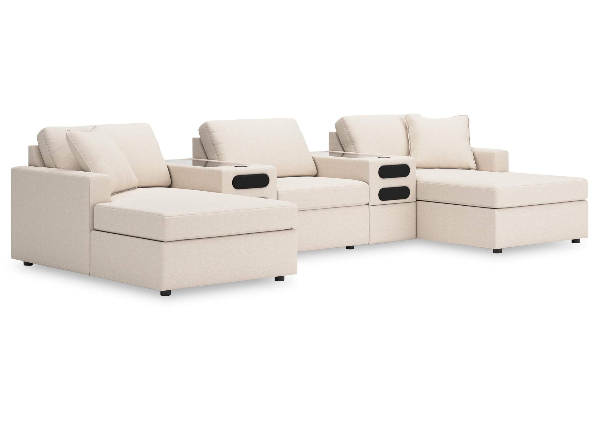 Modmax 5-Piece Double Storage Chaise Sectional with Audio Consoles image 1