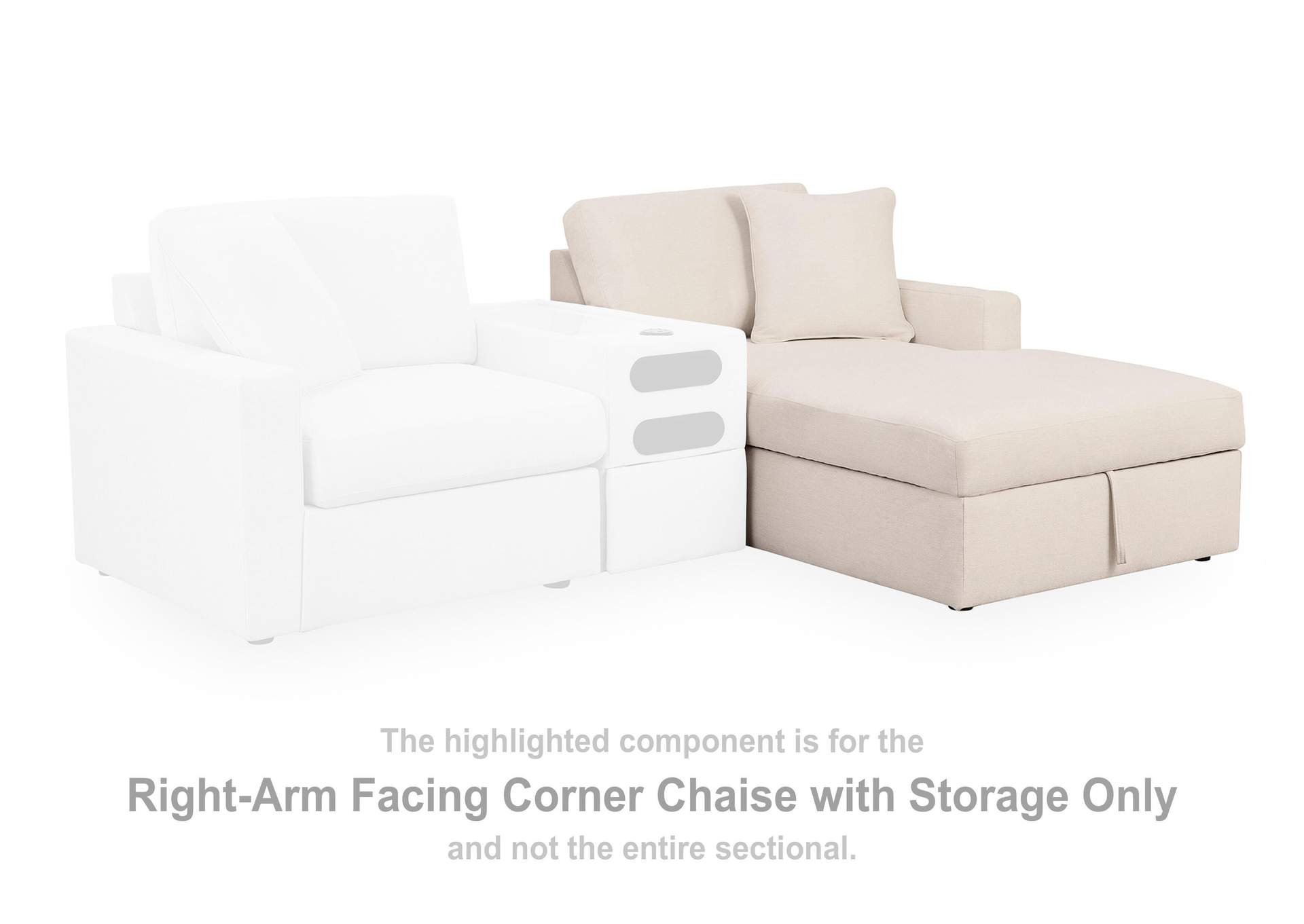 Modmax 6-Piece Sectional with Storage Chaise and Storage Console image 1