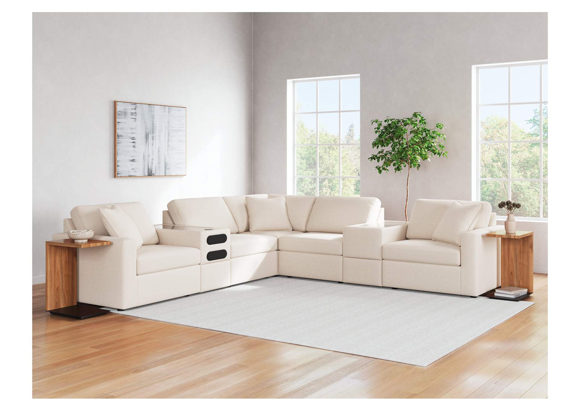 Modmax 7-Piece Balanced Sectional with Audio and Storage Consoles image 2