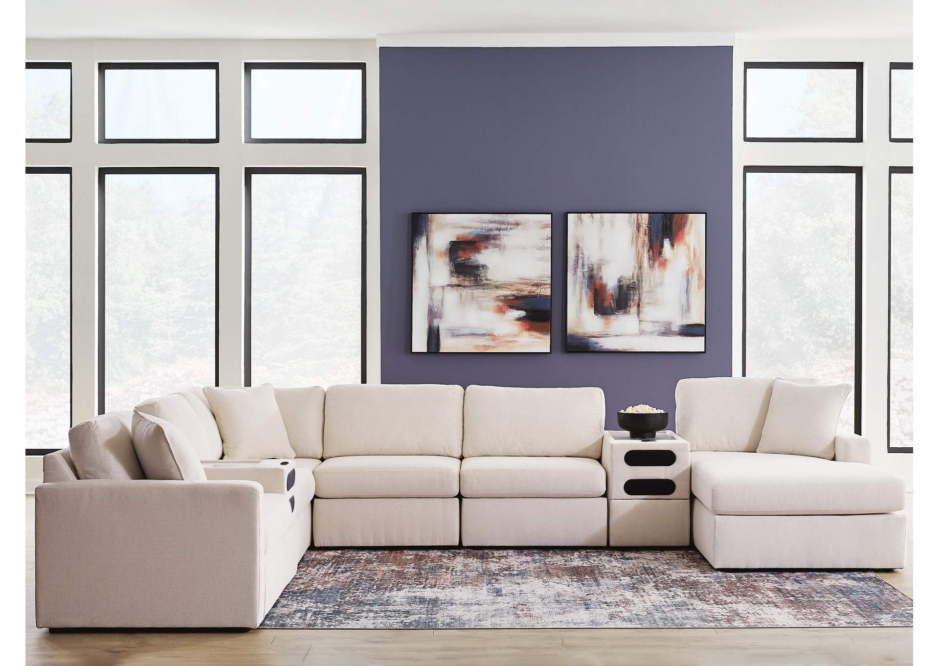 Modmax 8-Piece Sectional with Storage Chaise and Audio Consoles image 2