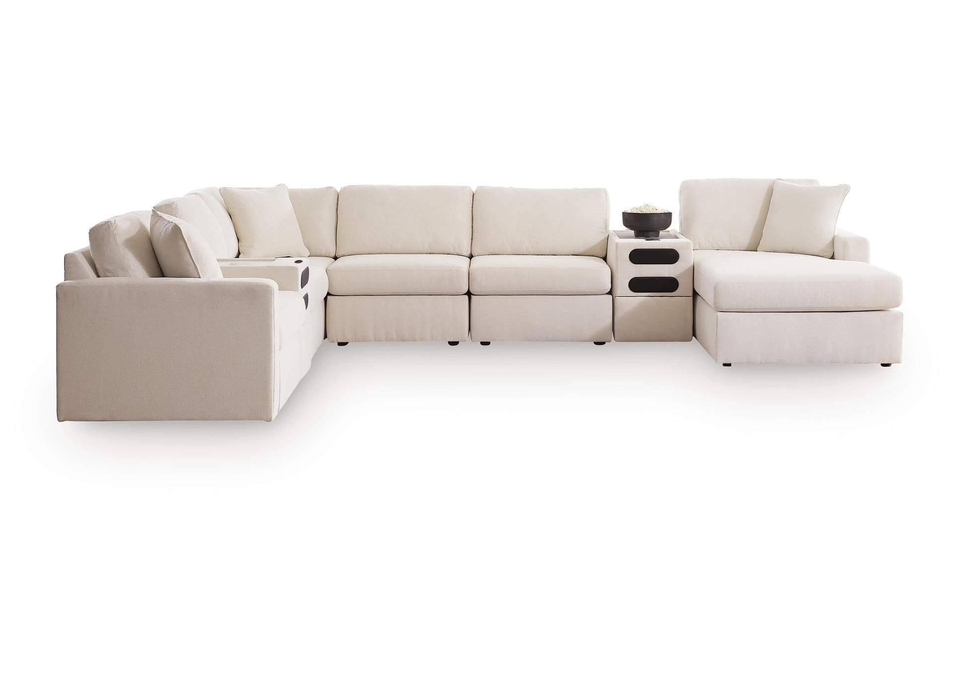 Modmax 8-Piece Sectional with Storage Chaise and Audio Consoles image 1