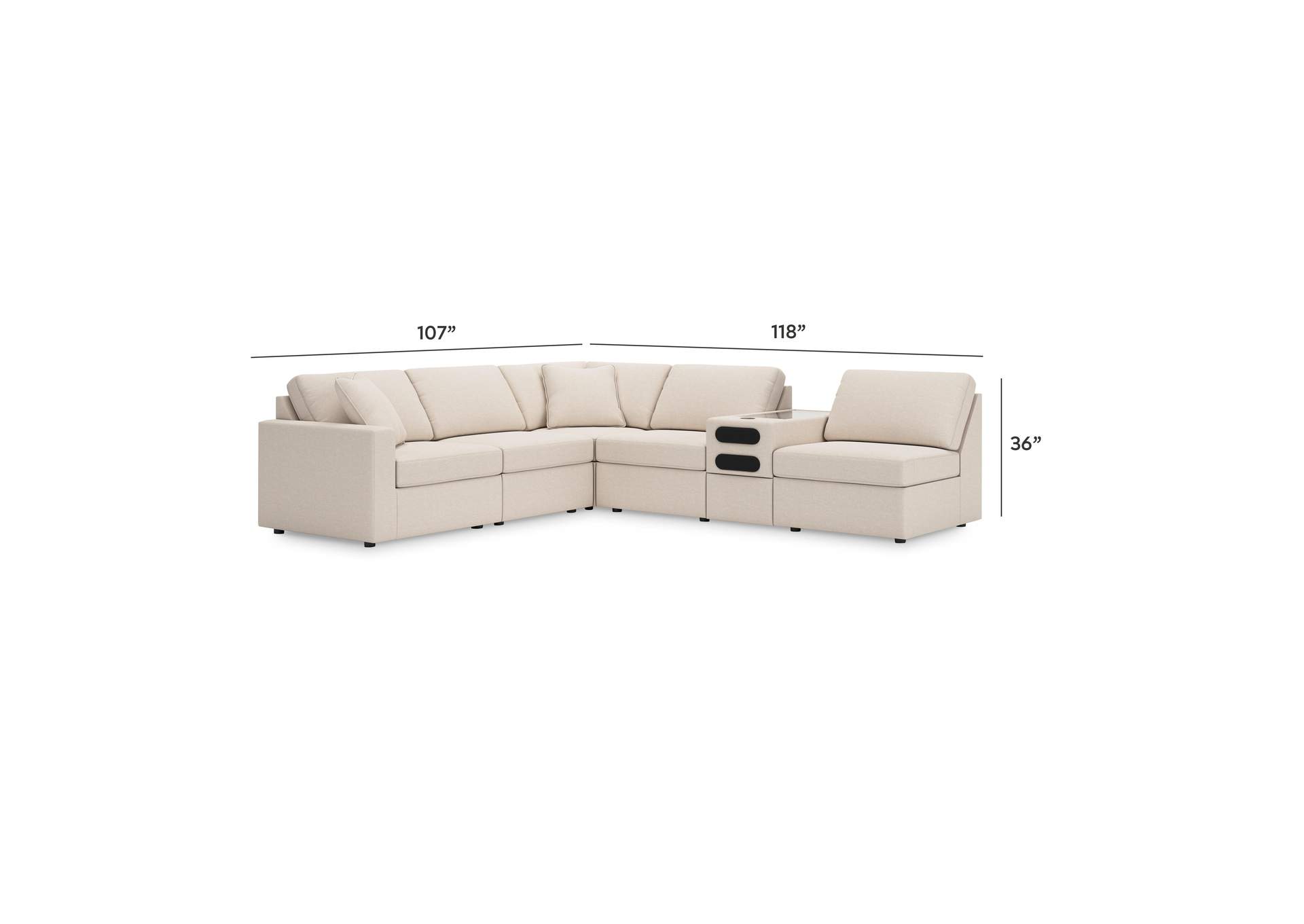 Modmax 6-Piece Sectional image 2