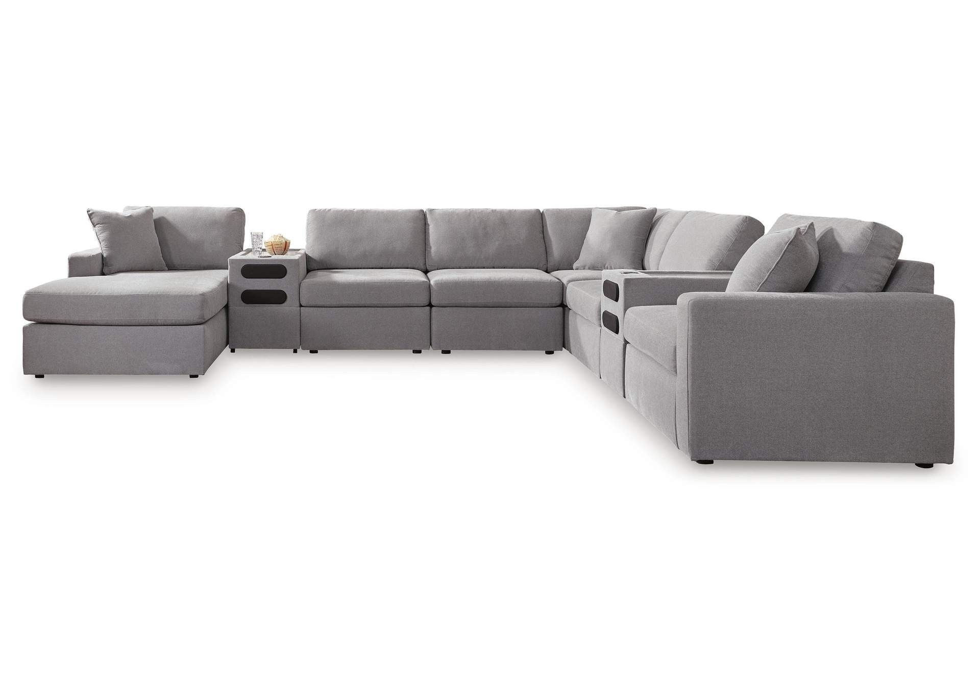 Modmax 8-Piece Sectional with Storage Chaise and Audio Consoles image 1