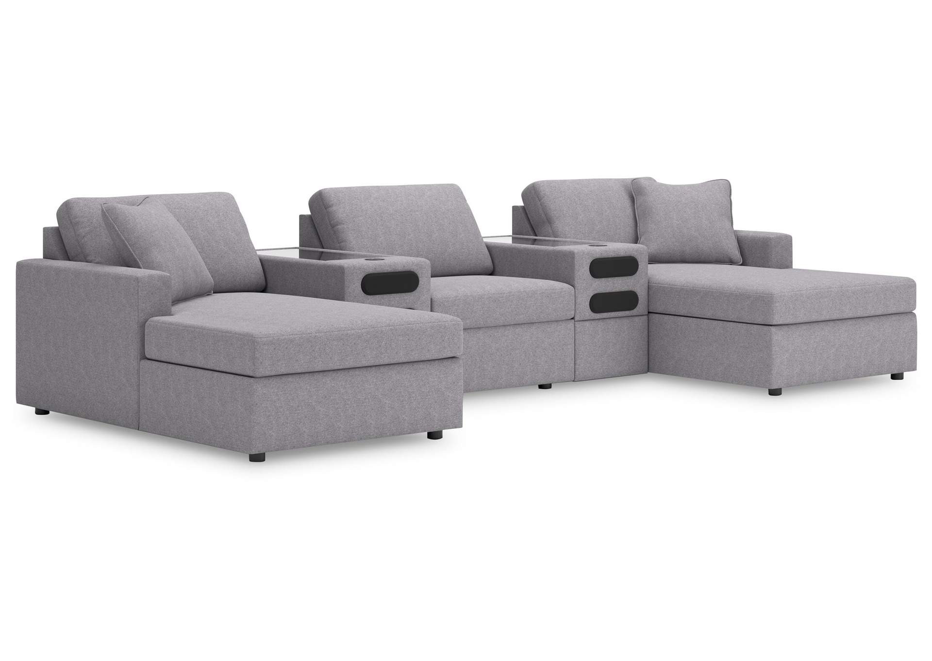 Modmax 5-Piece Double Storage Chaise Sectional with Audio Consoles image 1