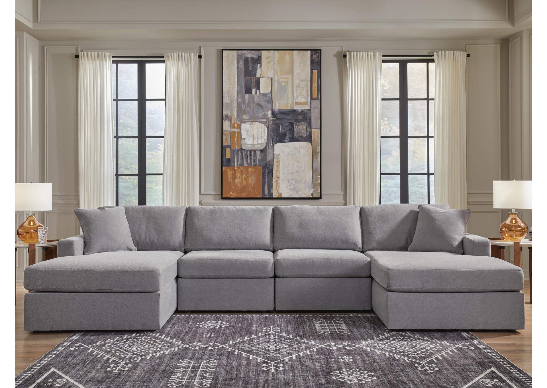 Modmax 4-Piece Double Storage Chaise Sectional image 3