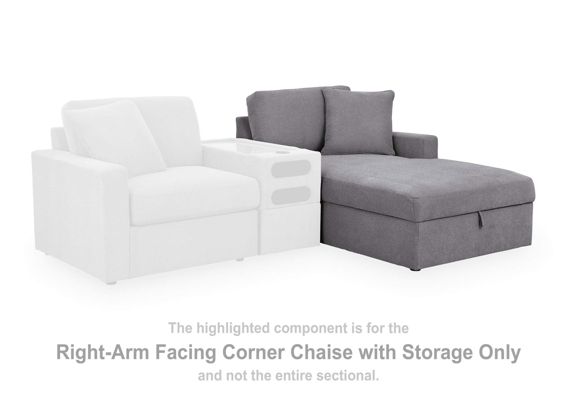 Modmax 5-Piece Double Storage Chaise Sectional with Storage Consoles image 2