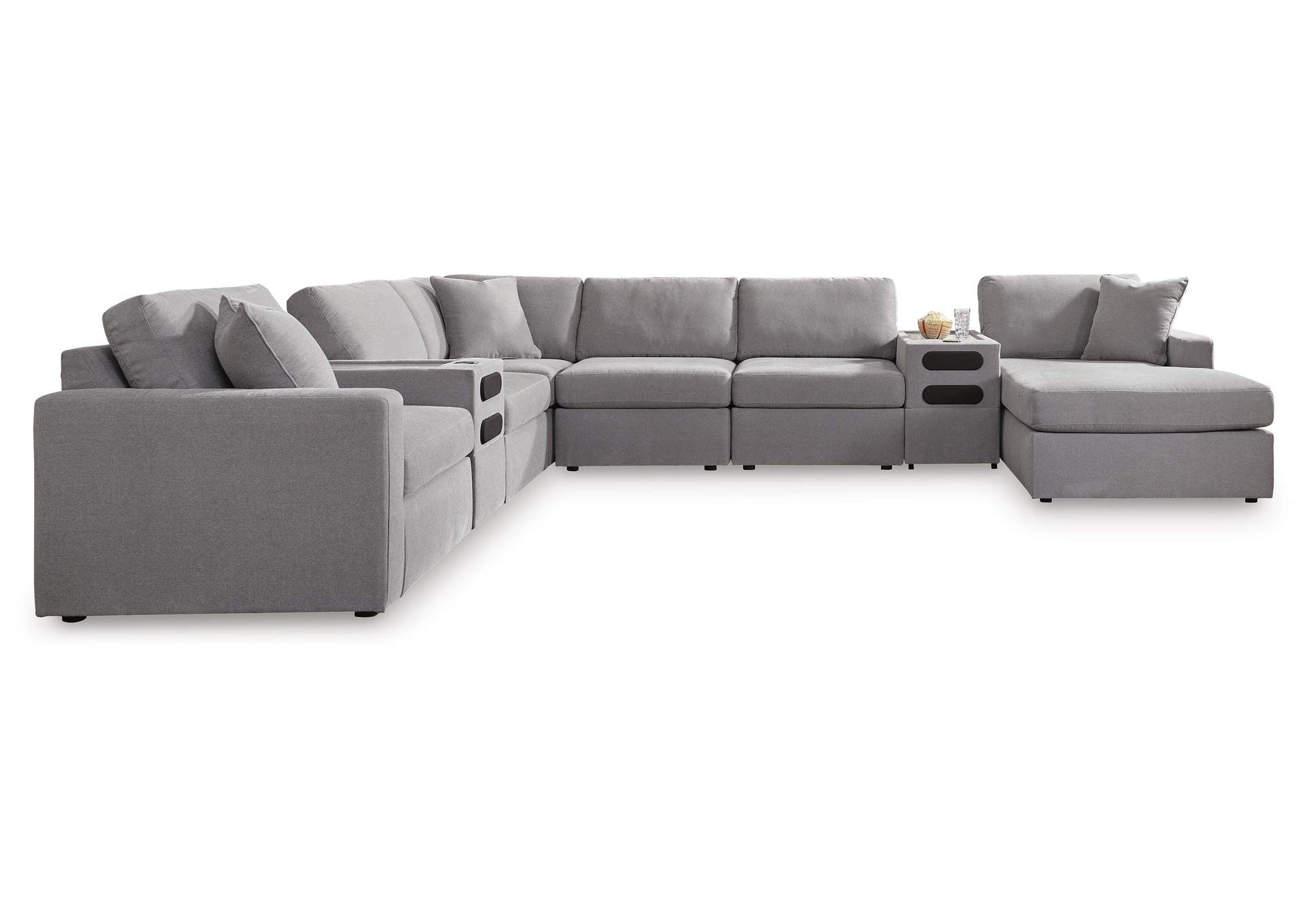 Modmax 8-Piece Sectional with Storage Chaise and Audio Consoles image 1