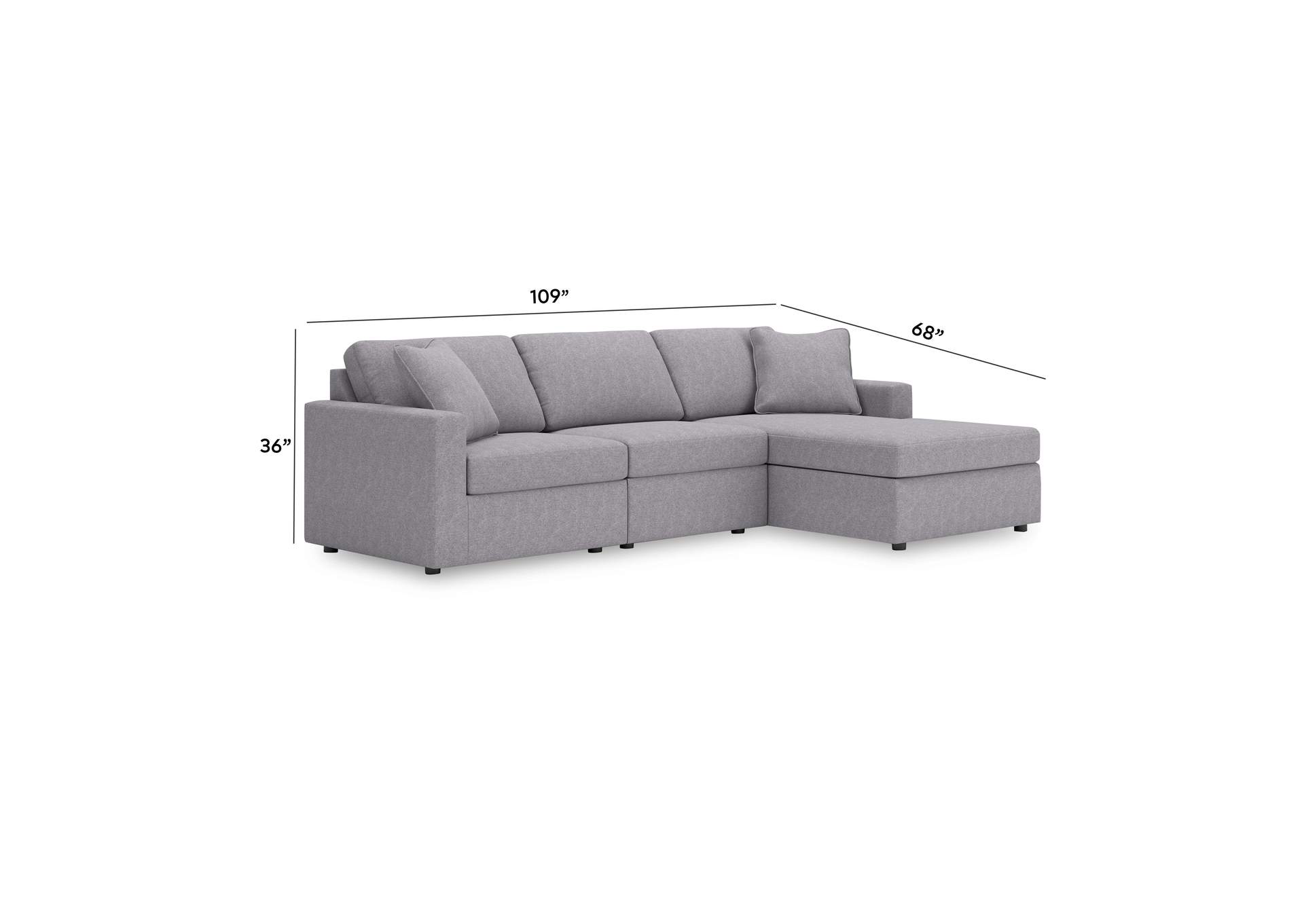 Modmax 3-Piece Sectional with Chaise image 4