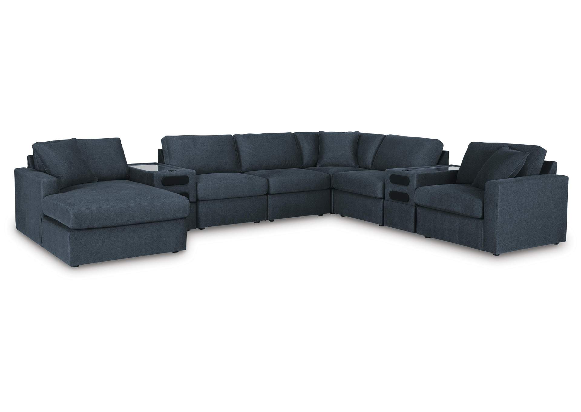 Modmax 8-Piece Sectional with Storage Chaise and Audio Consoles image 1