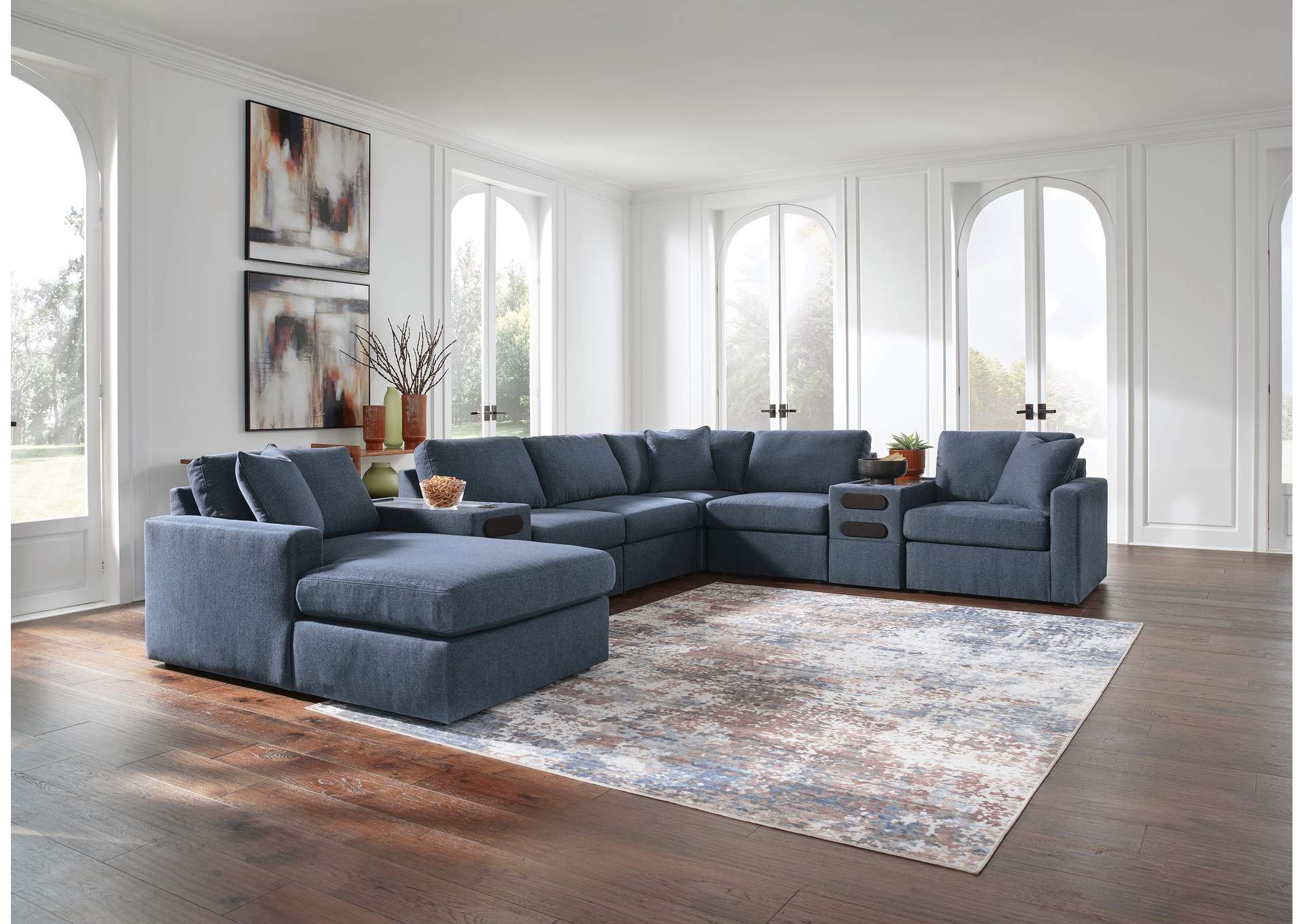 Modmax 8-Piece Sectional with Storage Chaise and Audio Consoles image 4