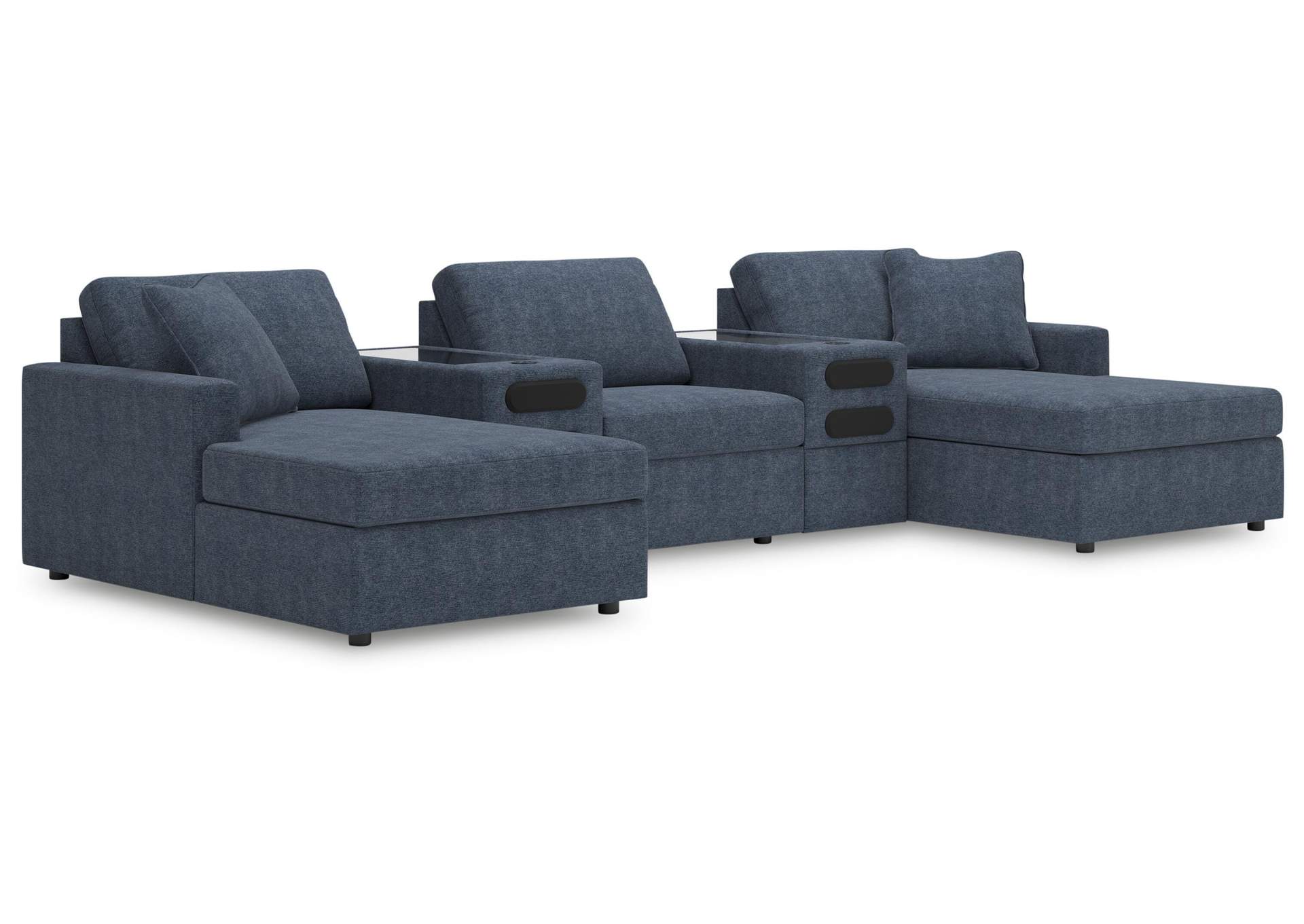 Modmax 5-Piece Double Storage Chaise Sectional with Audio Consoles image 1
