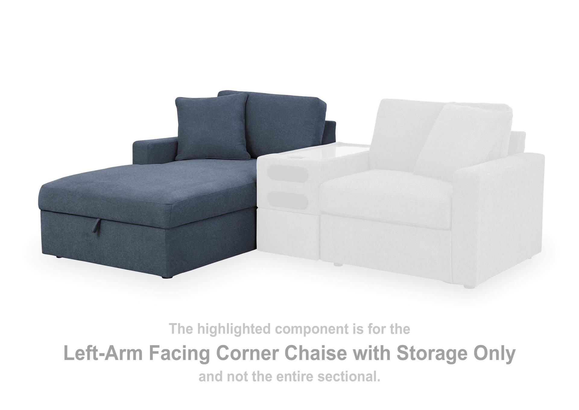 Modmax 4-Piece Sectional with Storage Chaise and Storage Console image 1