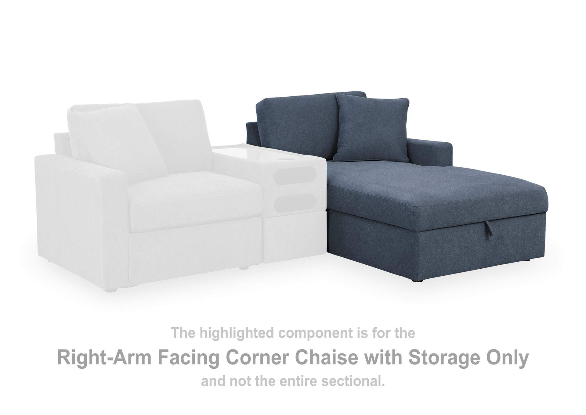 Modmax 6-Piece Sectional with Storage Chaise and Storage Console image 1