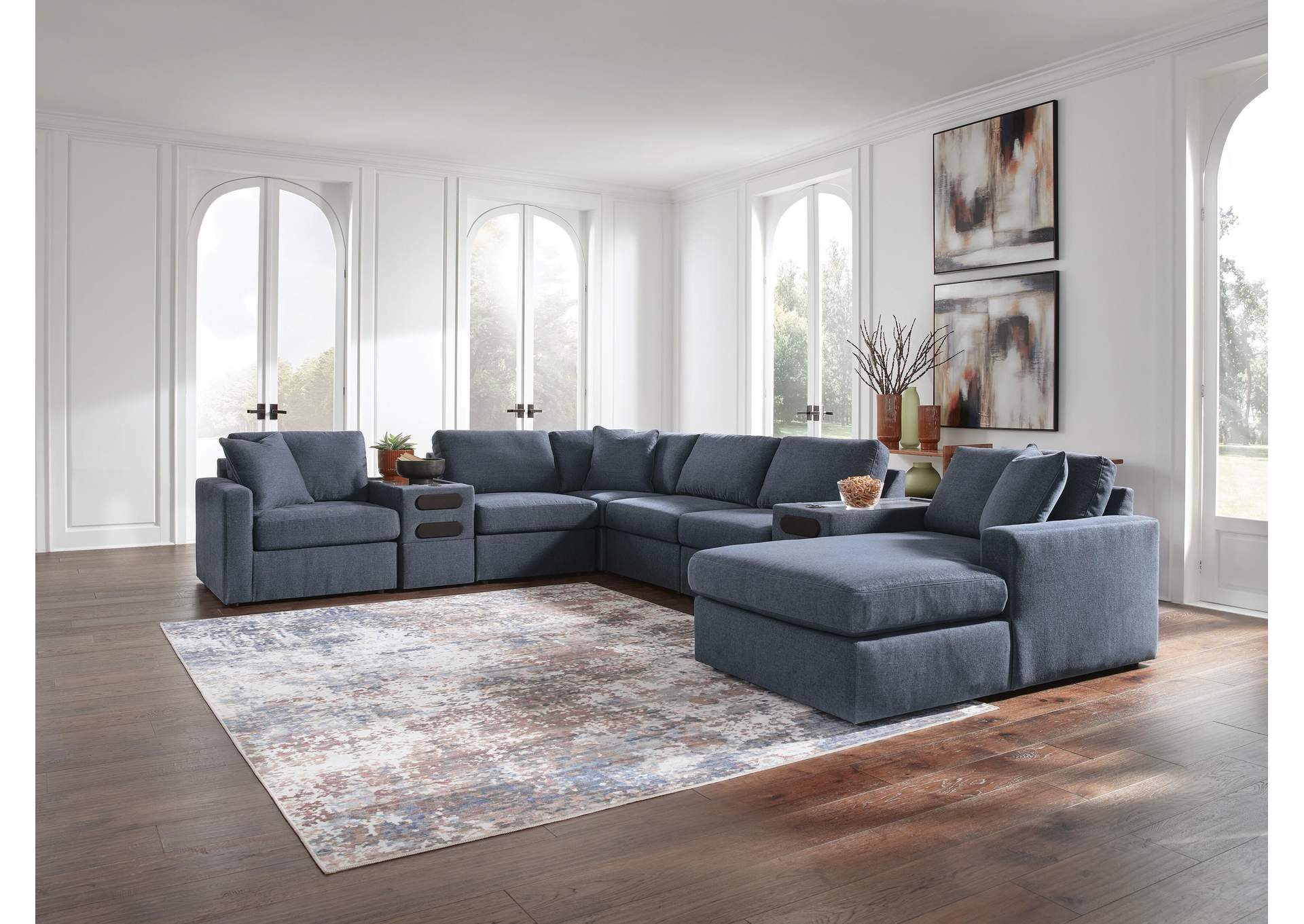 Modmax 8-Piece Sectional with Storage Chaise and Audio Consoles image 3