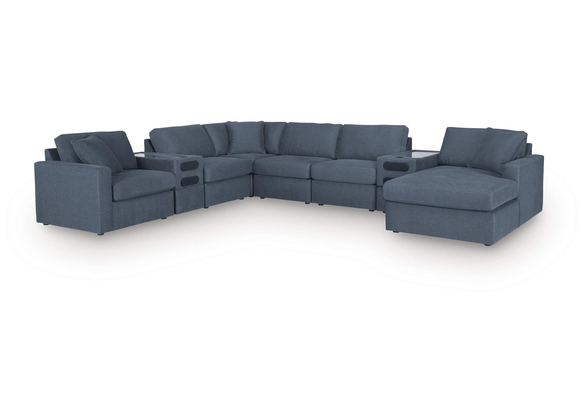 Modmax 8-Piece Sectional with Storage Chaise and Audio Consoles image 1