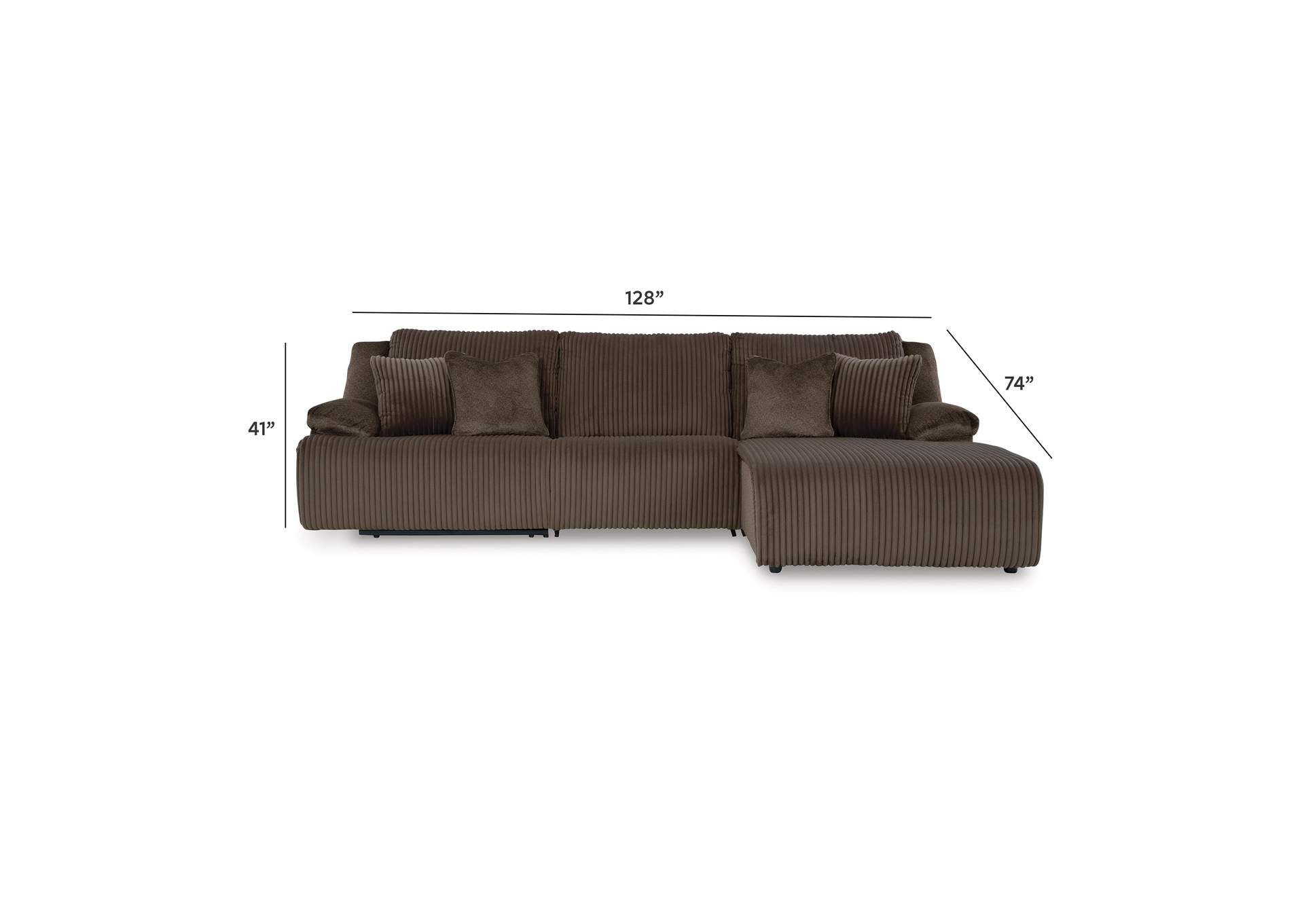 Top Tier 3-Piece Reclining Sectional Sofa Chaise image 10