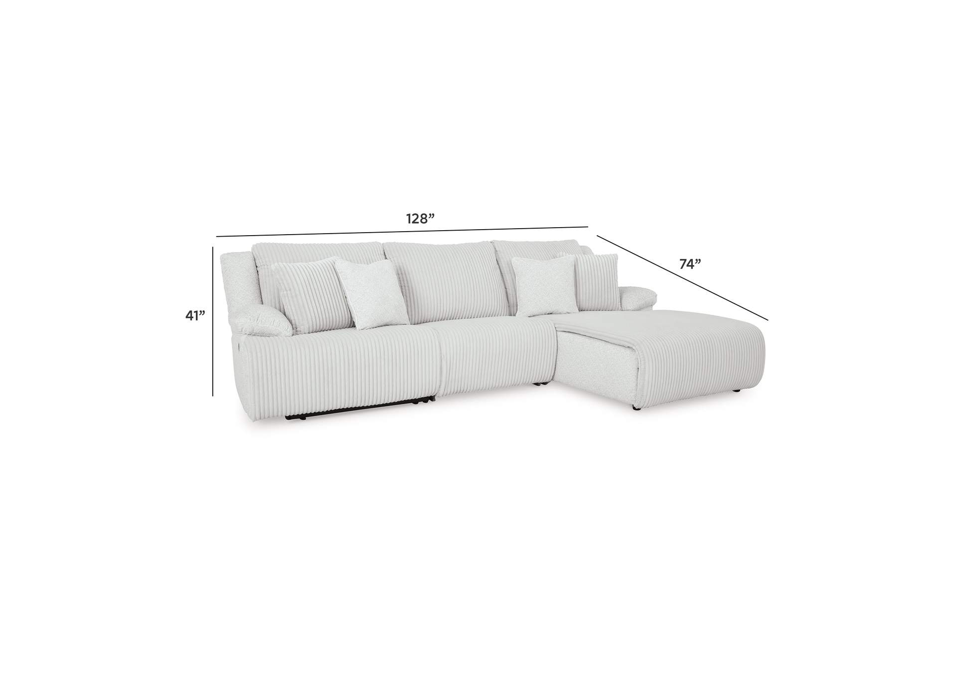 Top Tier 3-Piece Reclining Sectional Sofa Chaise image 9