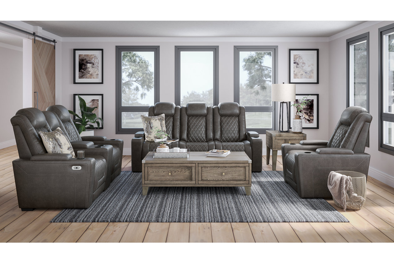 HyllMont Power Sofa, Loveseat and Recliner