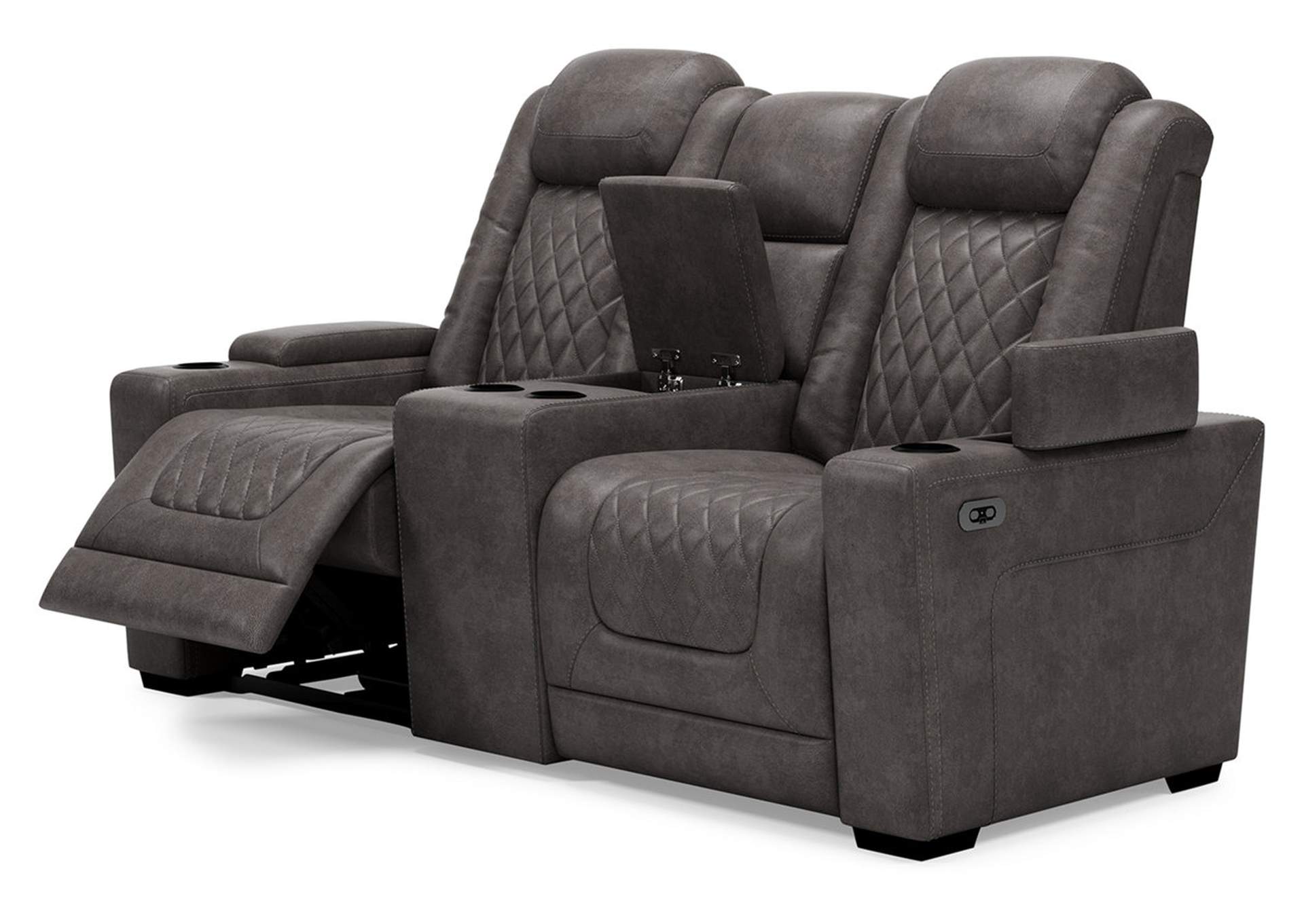 HyllMont Power Reclining Loveseat with Console