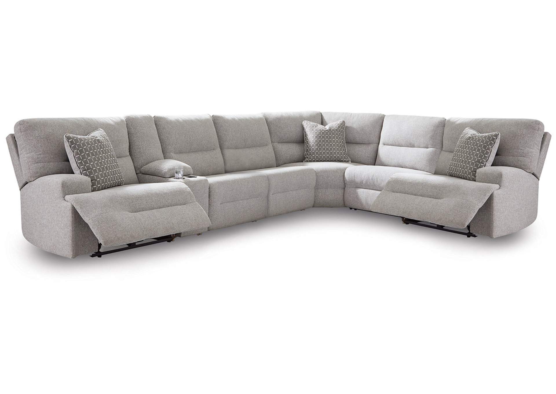 Acklen Place 7-Piece Power Sectional Reclining Sofa with Storage Console image 1