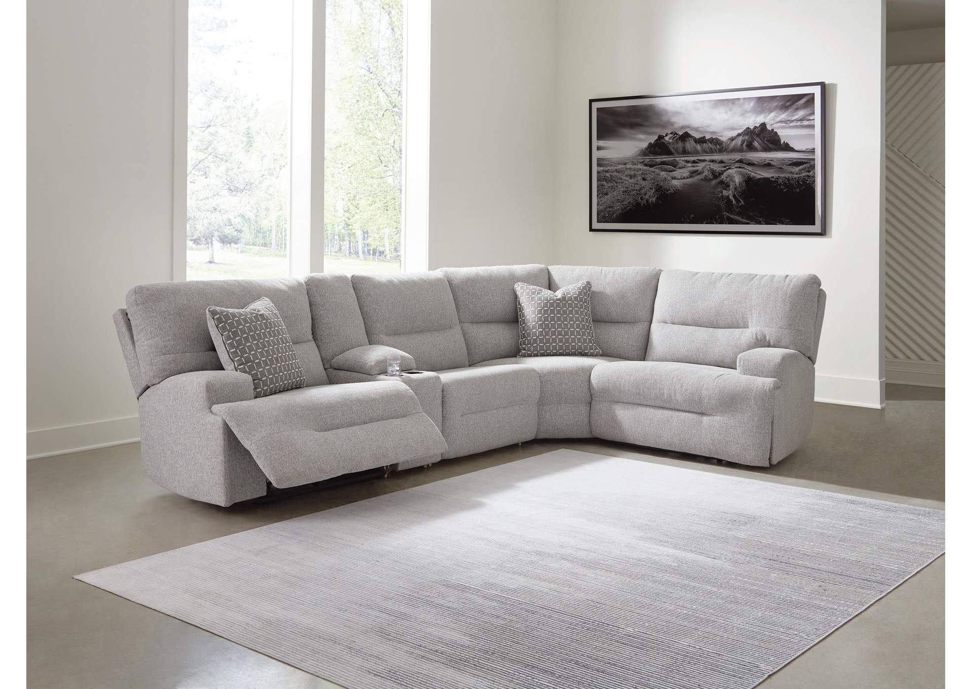 Acklen Place 5-Piece Power Reclining Sectional with Storage Console image 1
