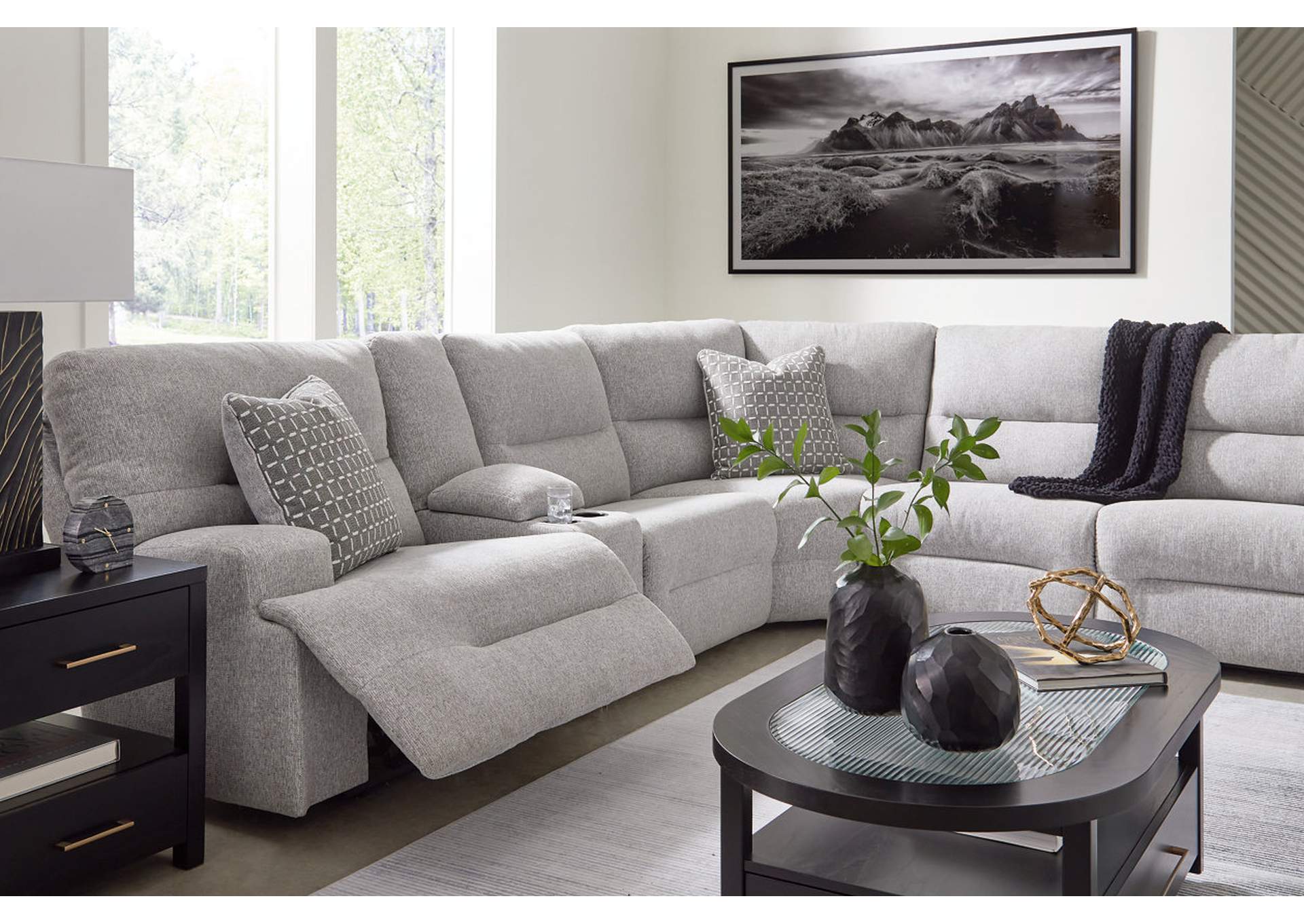 Acklen Place 7-Piece Power Sectional Reclining Sofa with Storage Console image 11