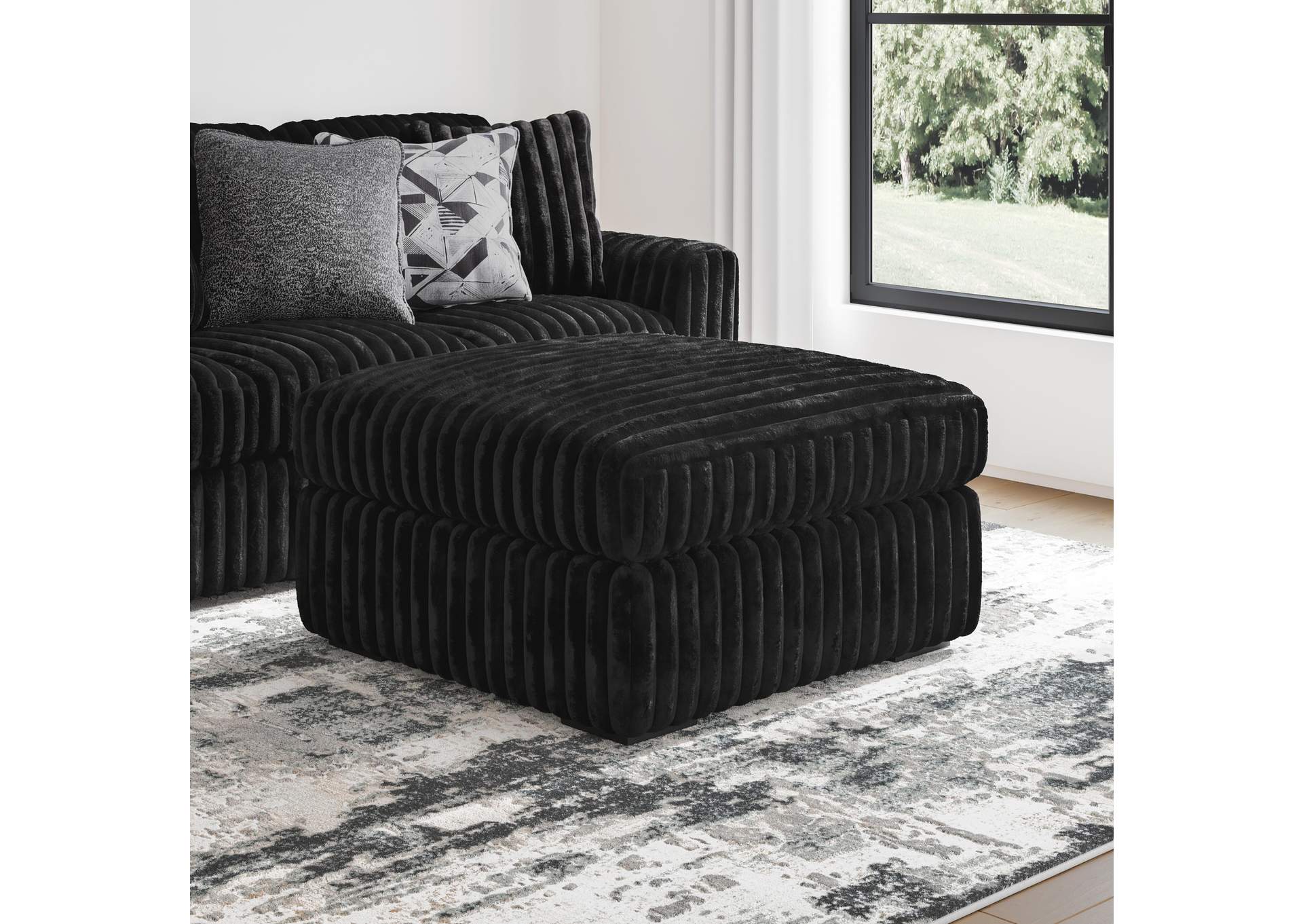 Midnight-Madness Oversized Accent Ottoman image 3