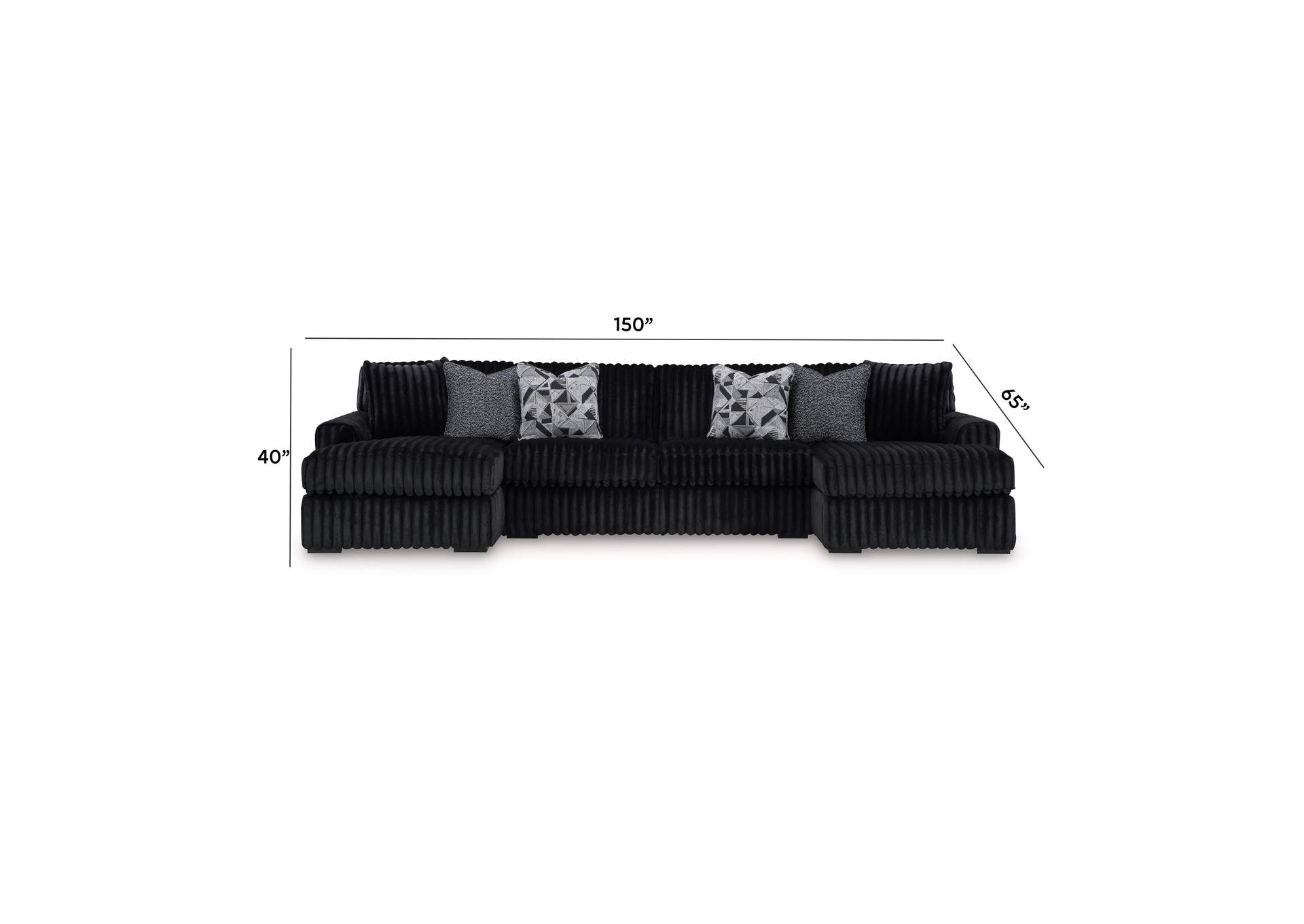 Midnight-Madness 3-Piece Sectional with Chaise image 8