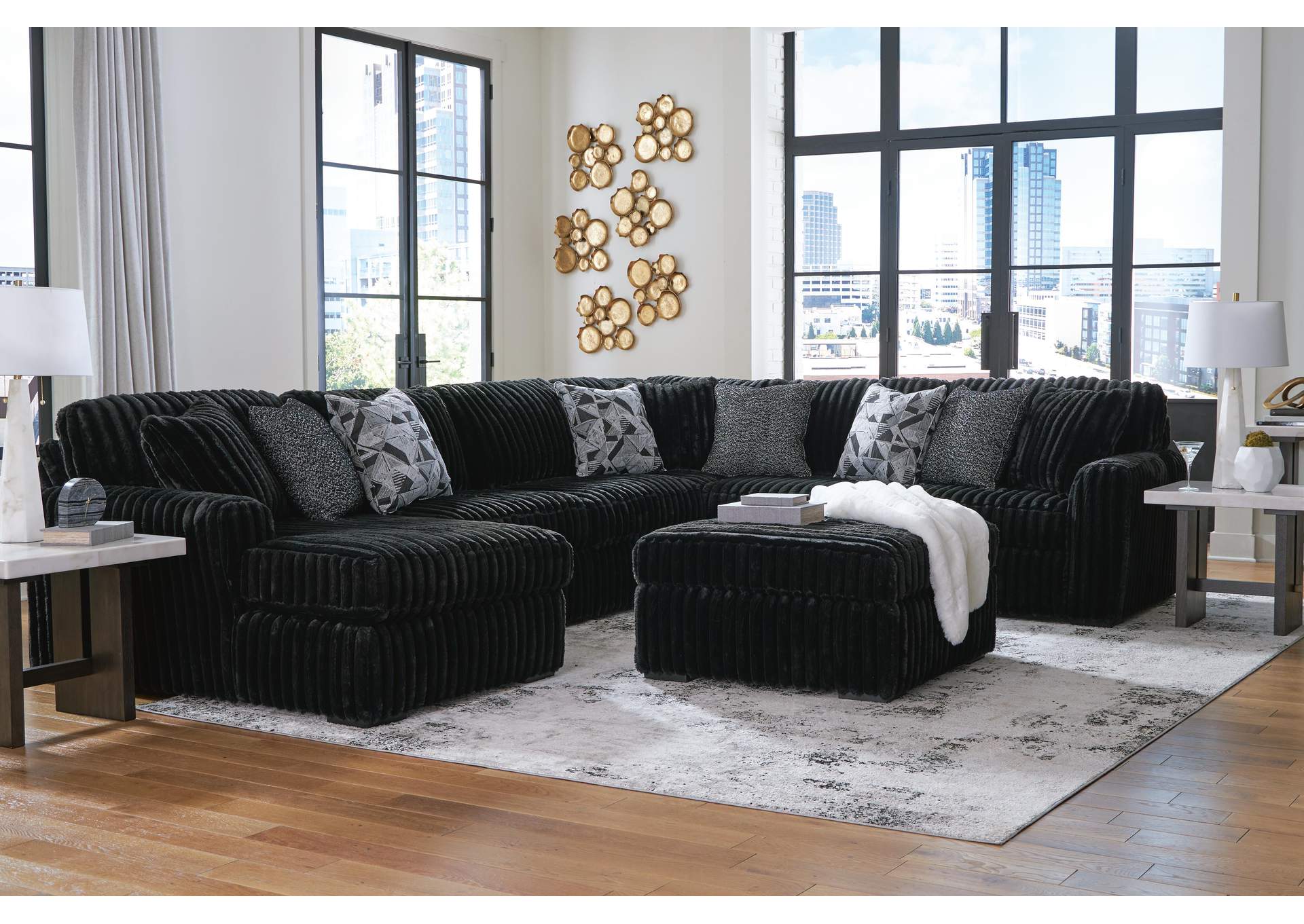 Midnight-Madness 6-Piece Sectional with Chaise image 4