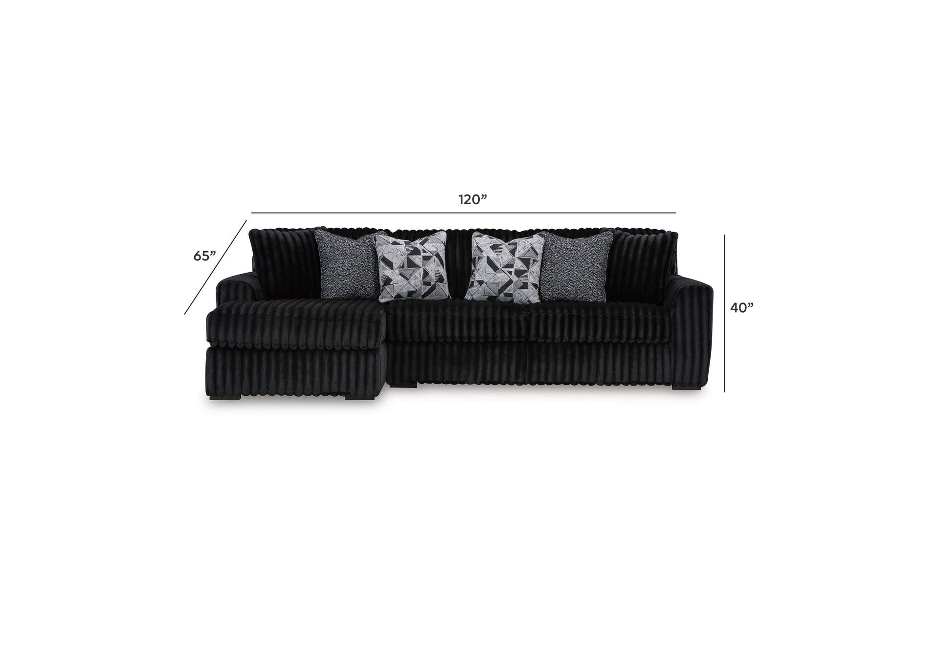 Midnight-Madness 2-Piece Sectional Sofa with Chaise image 13