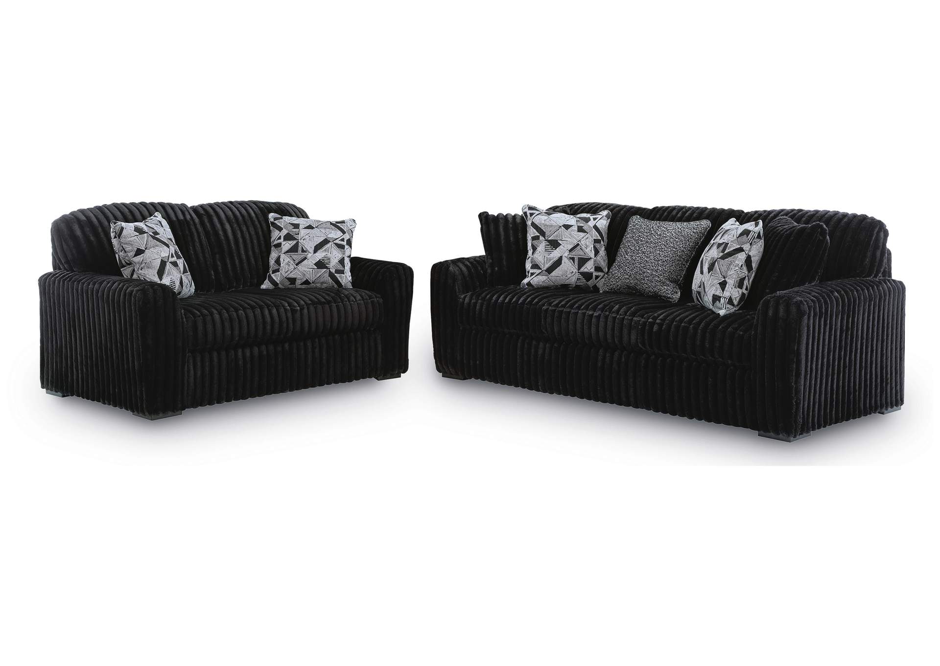Midnight-Madness Sofa and Loveseat image 1