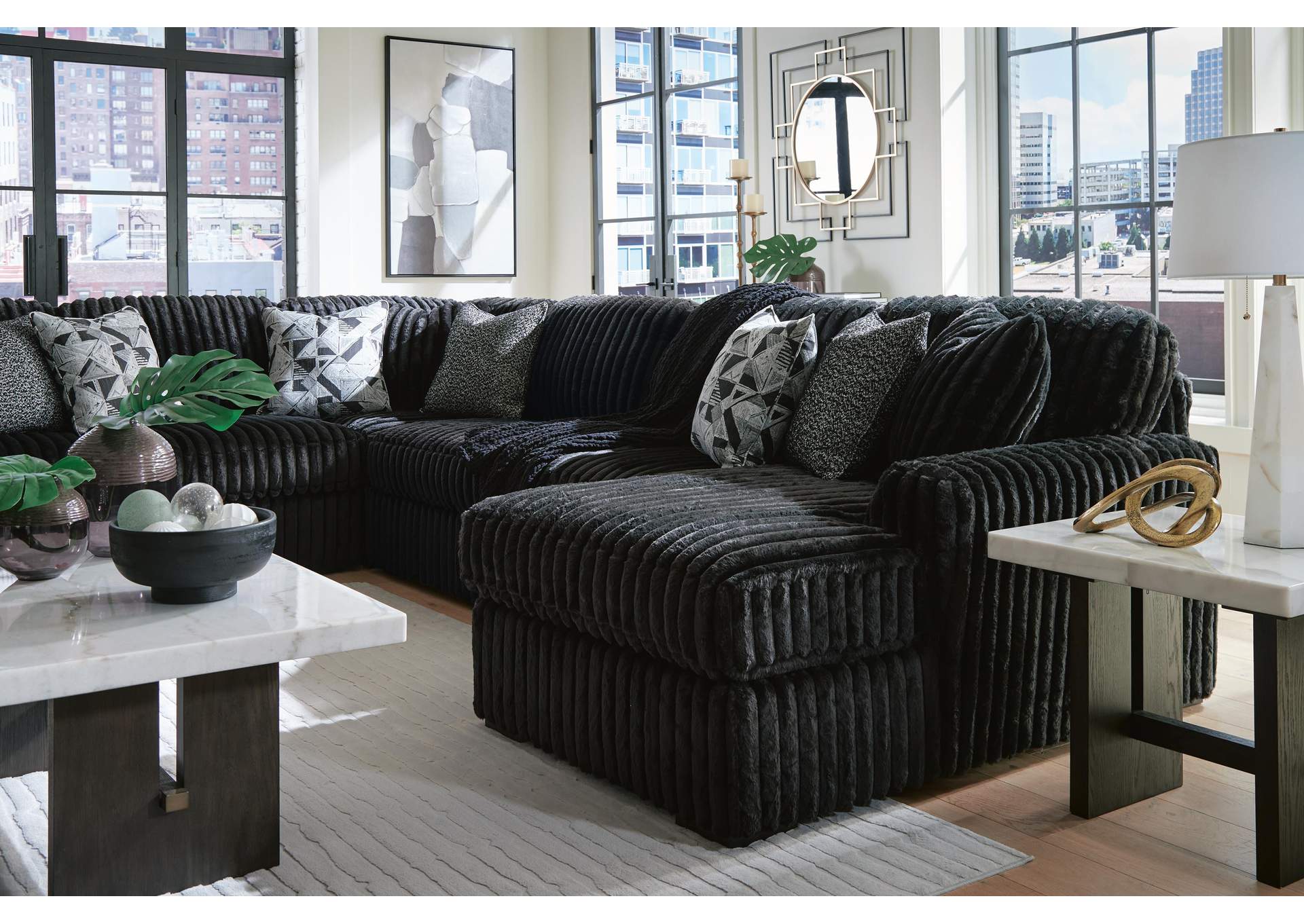 Midnight-Madness 6-Piece Sectional with Chaise image 7