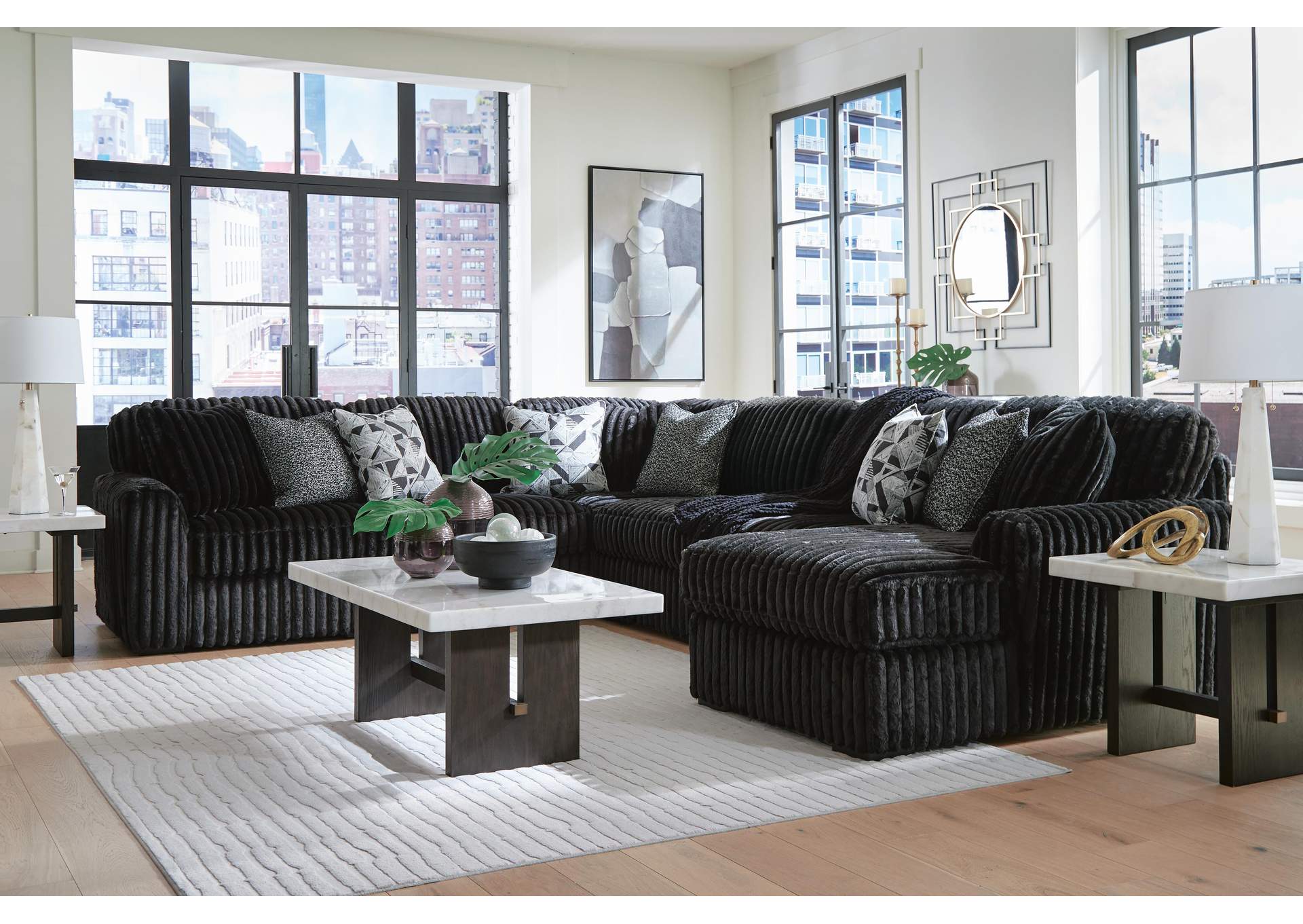 Midnight-Madness 6-Piece Sectional with Chaise image 5