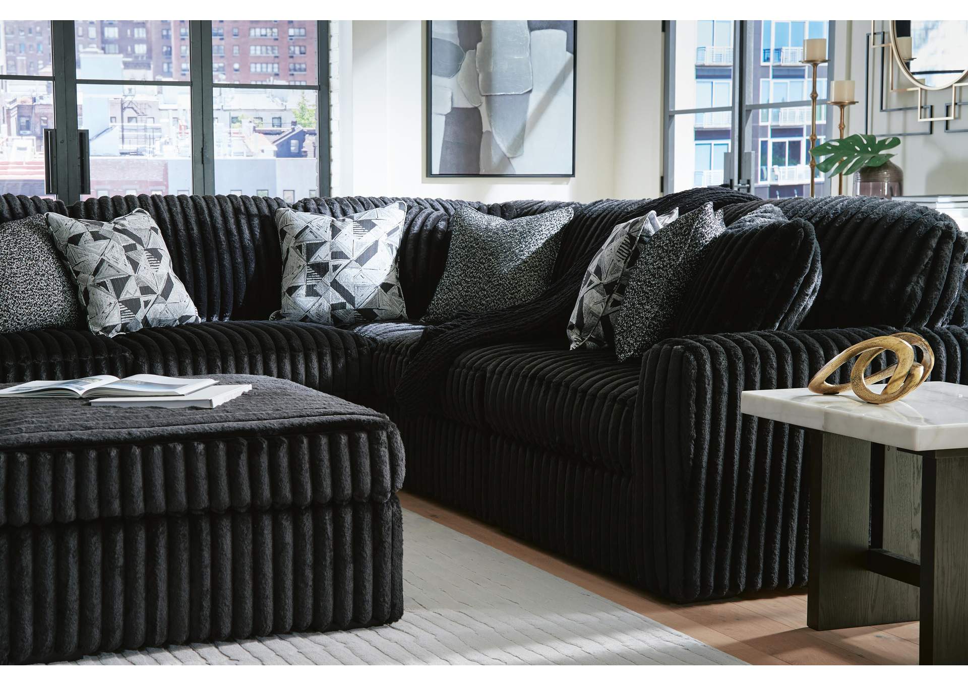 Midnight-Madness 6-Piece Sectional with Chaise image 8