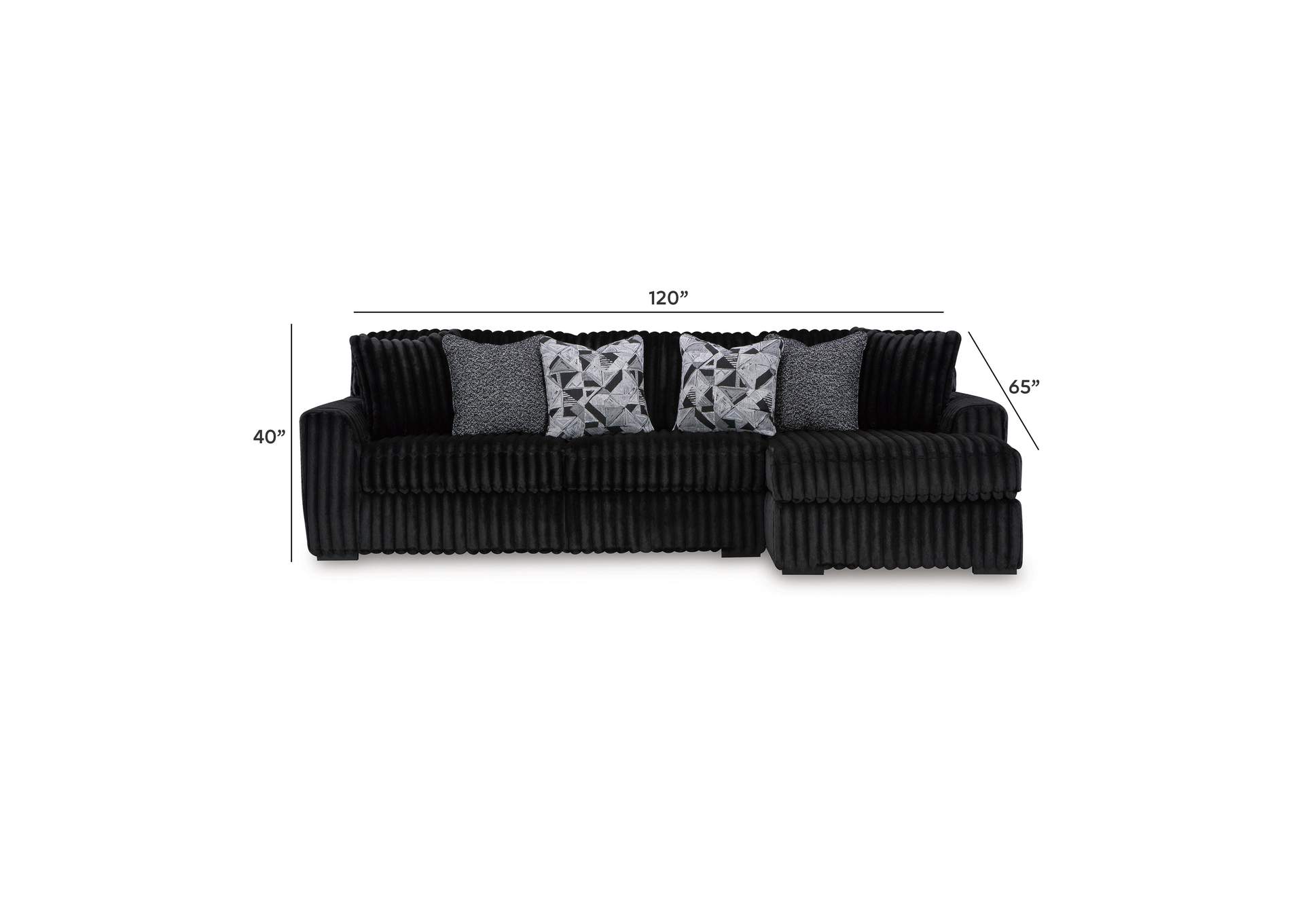 Midnight-Madness 2-Piece Sectional Sofa with Chaise image 13