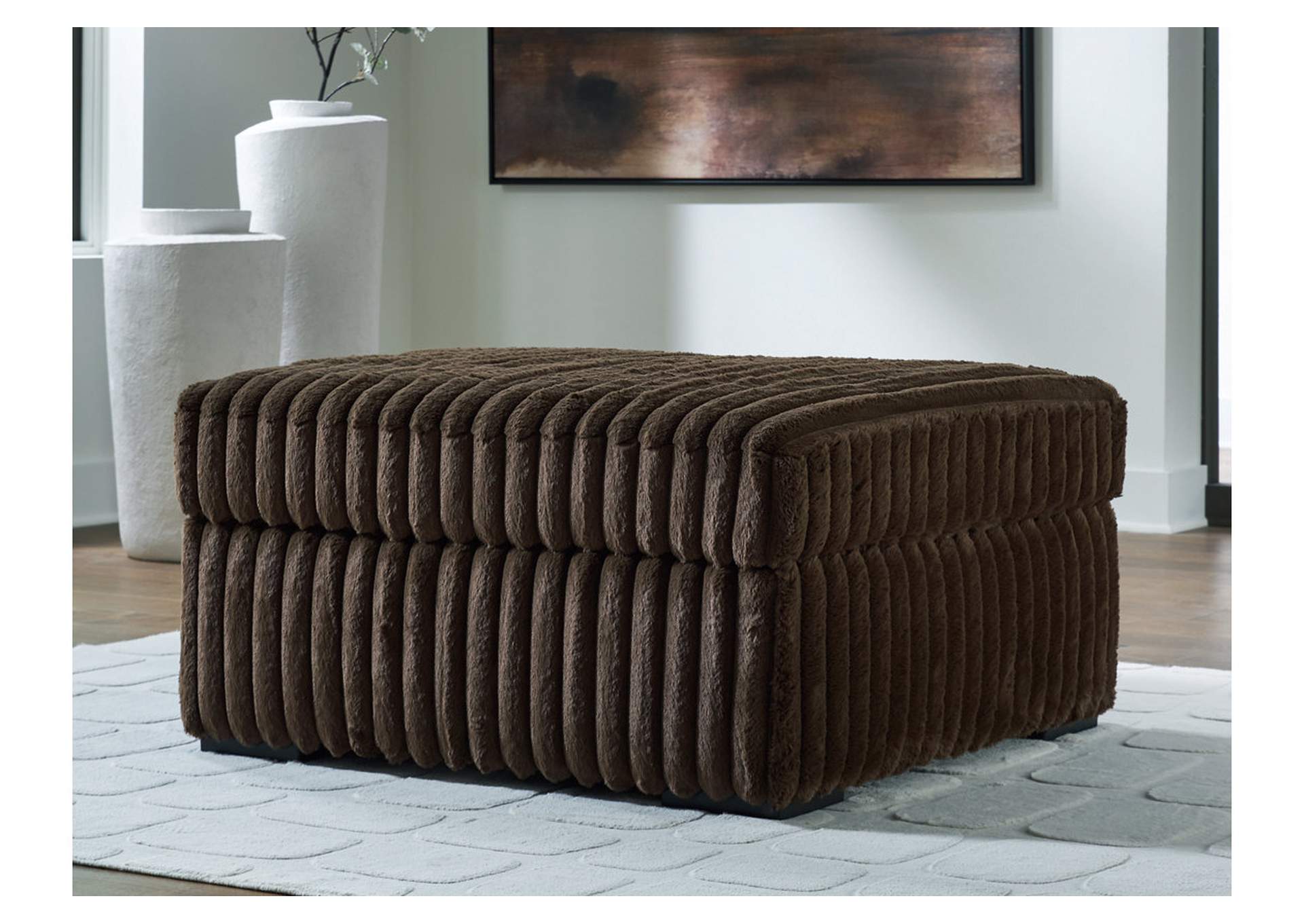 Midnight-Madness Oversized Accent Ottoman image 2