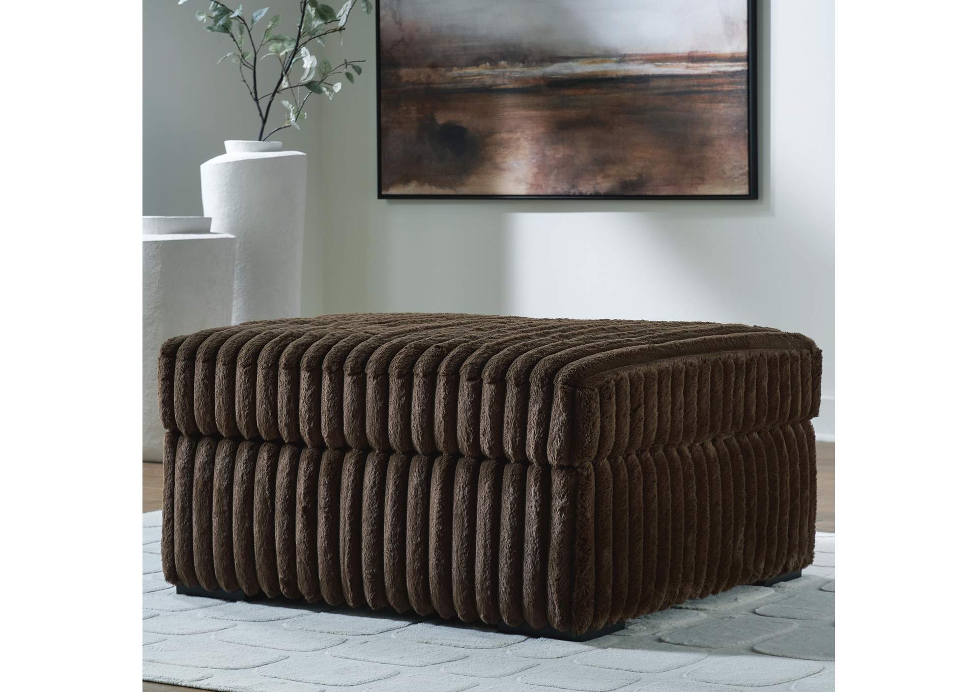Midnight-Madness Oversized Accent Ottoman image 4