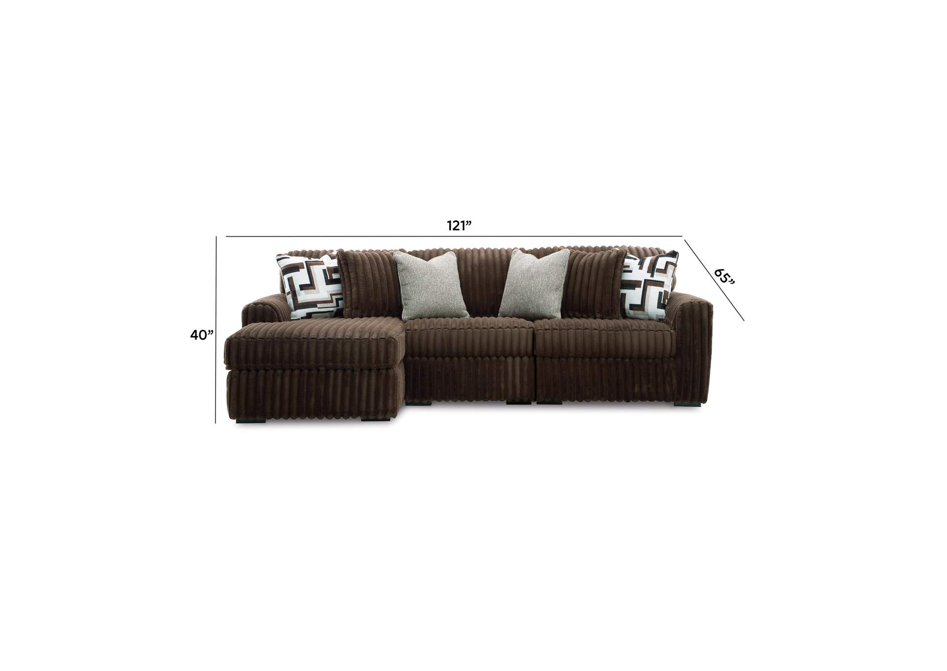 Midnight-Madness 3-Piece Sectional with Chaise image 7