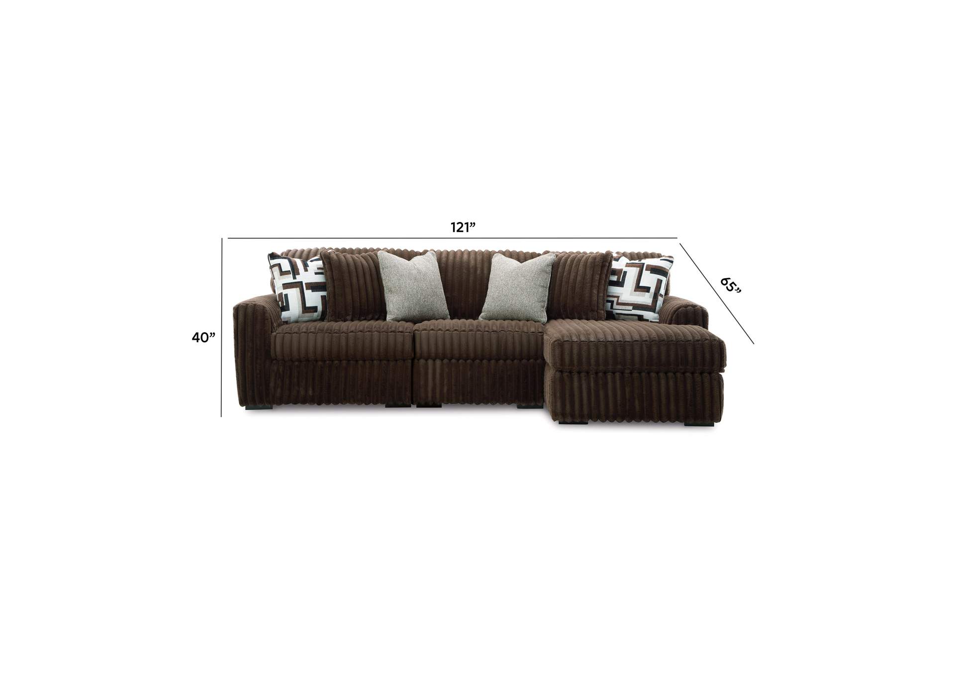 Midnight-Madness 3-Piece Sectional with Chaise image 7