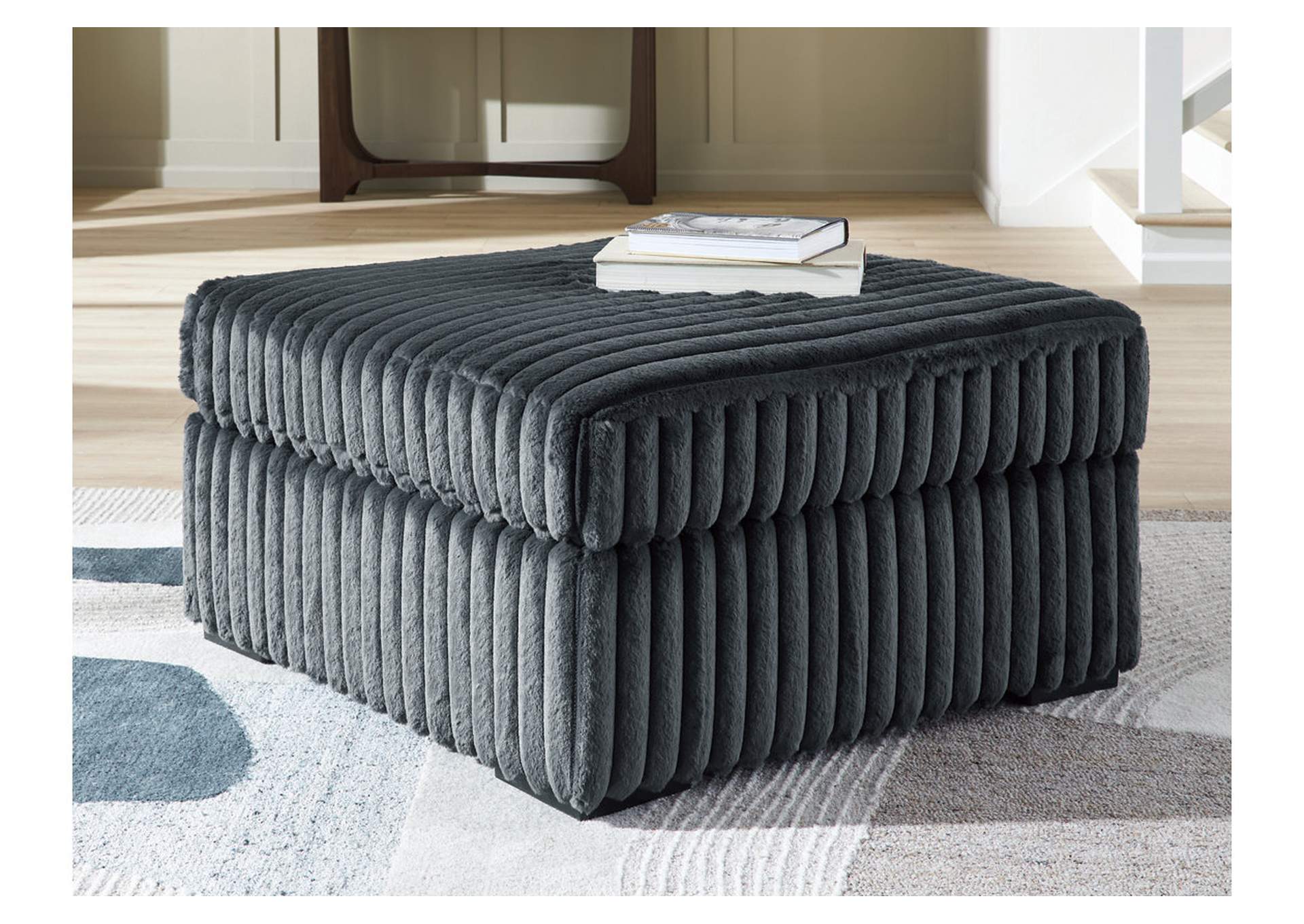 Midnight-Madness Oversized Accent Ottoman image 2