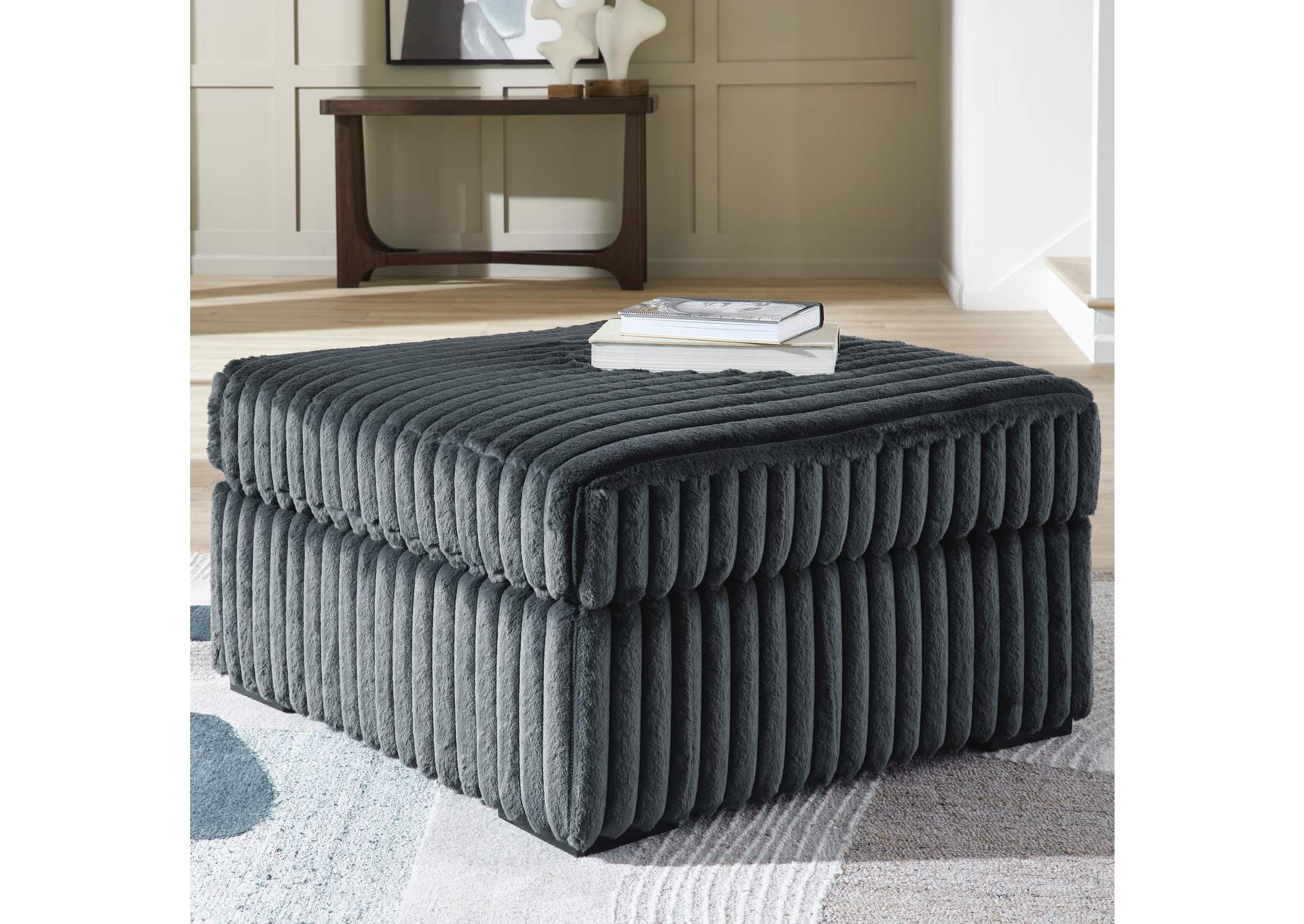 Midnight-Madness Oversized Accent Ottoman image 3
