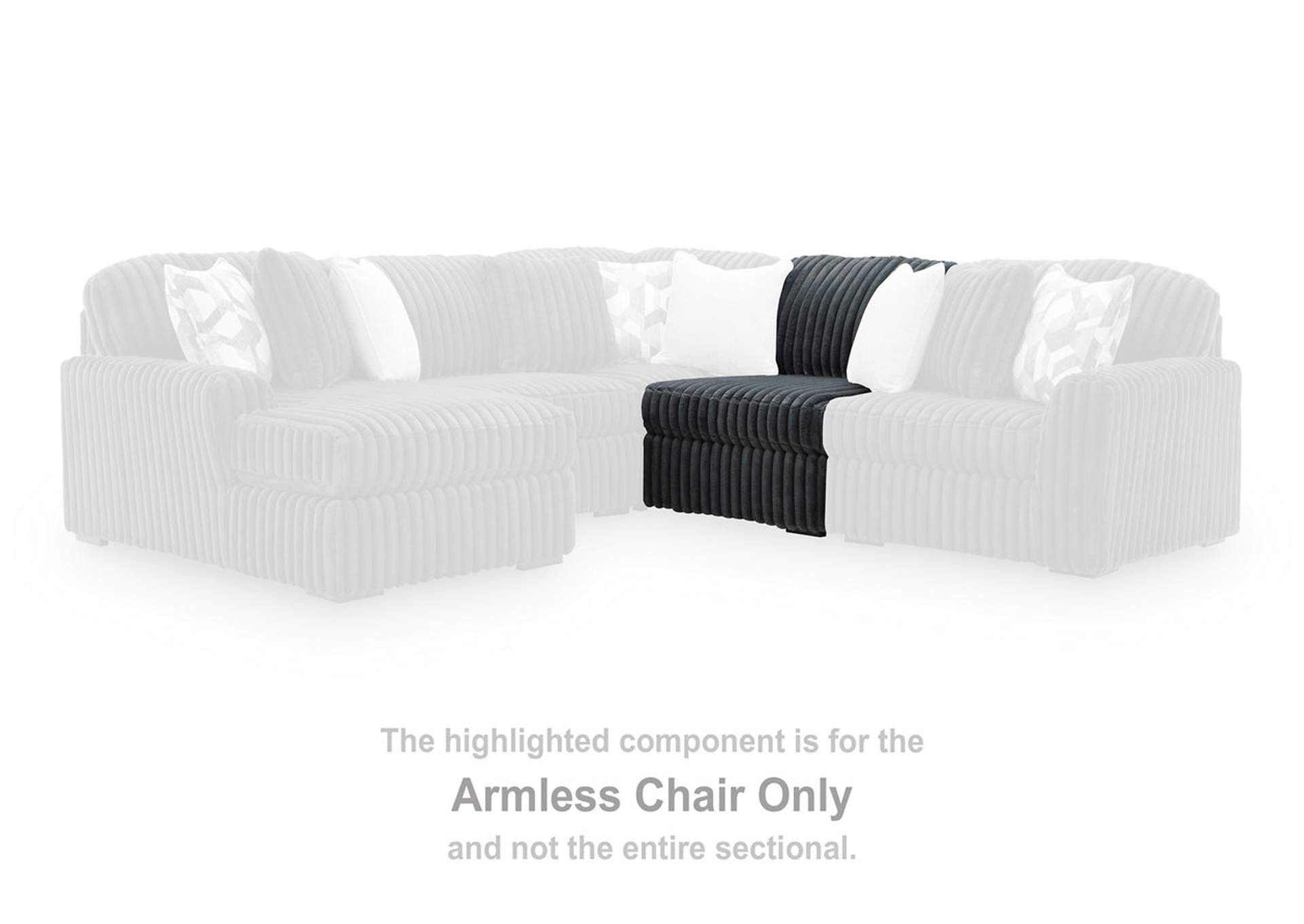 Midnight-Madness 5-Piece Sectional with Chaise image 3