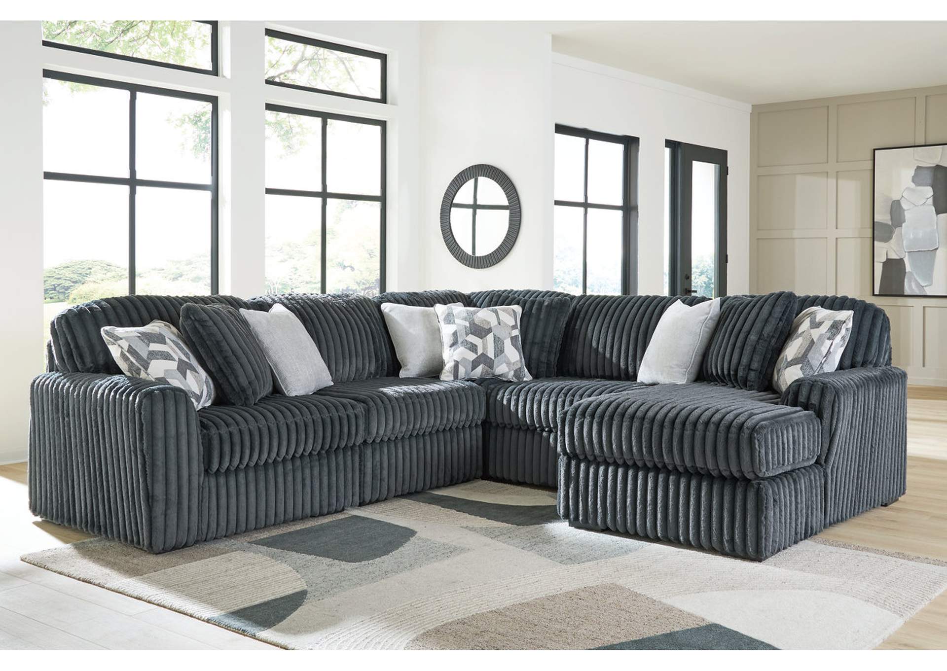 Midnight-Madness 5-Piece Sectional with Chaise image 2