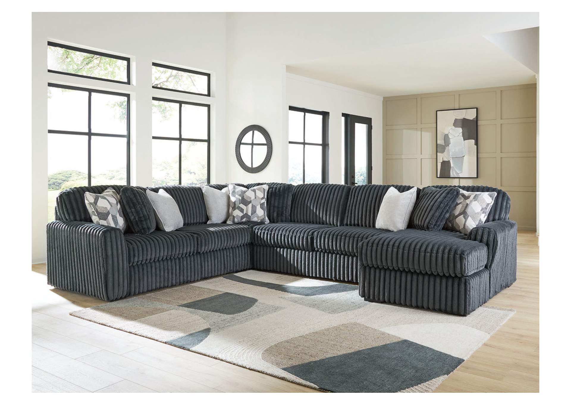 Midnight-Madness 4-Piece Sectional with Chaise image 2