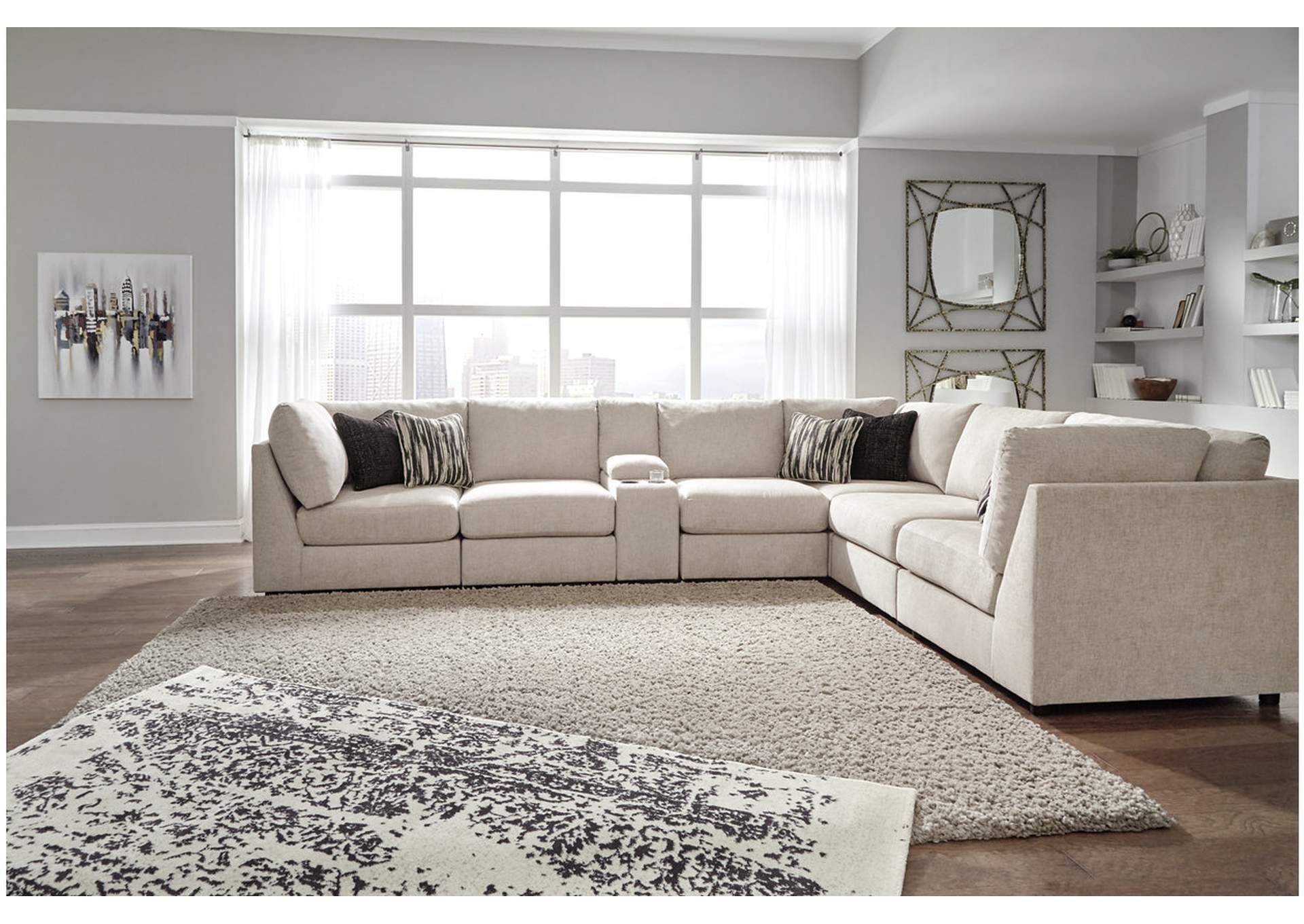 Kellway 7-Piece Sectional with Ottoman
