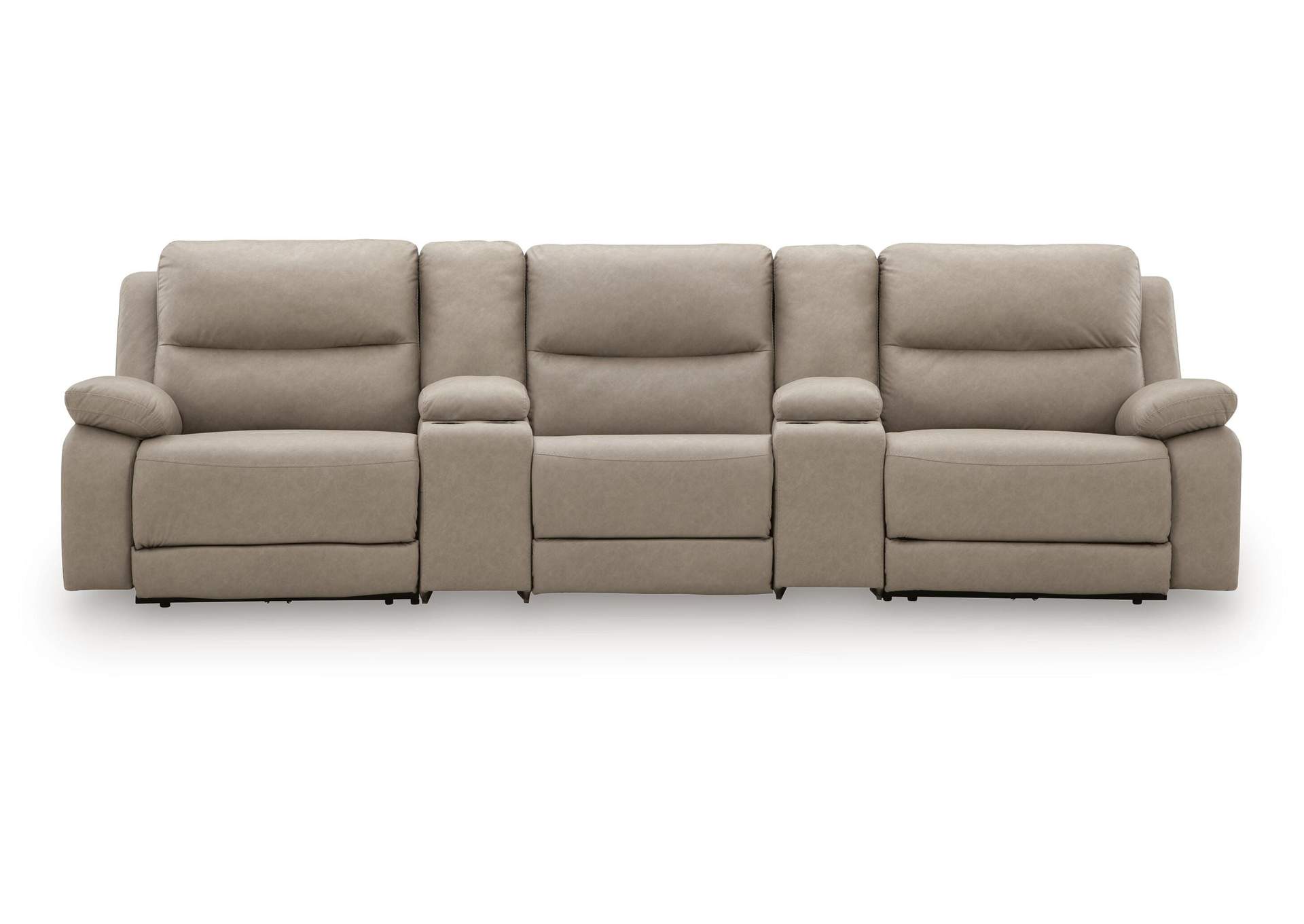 Narwhal Place 5-Piece Reclining Sectional with Storage Consoles image 1