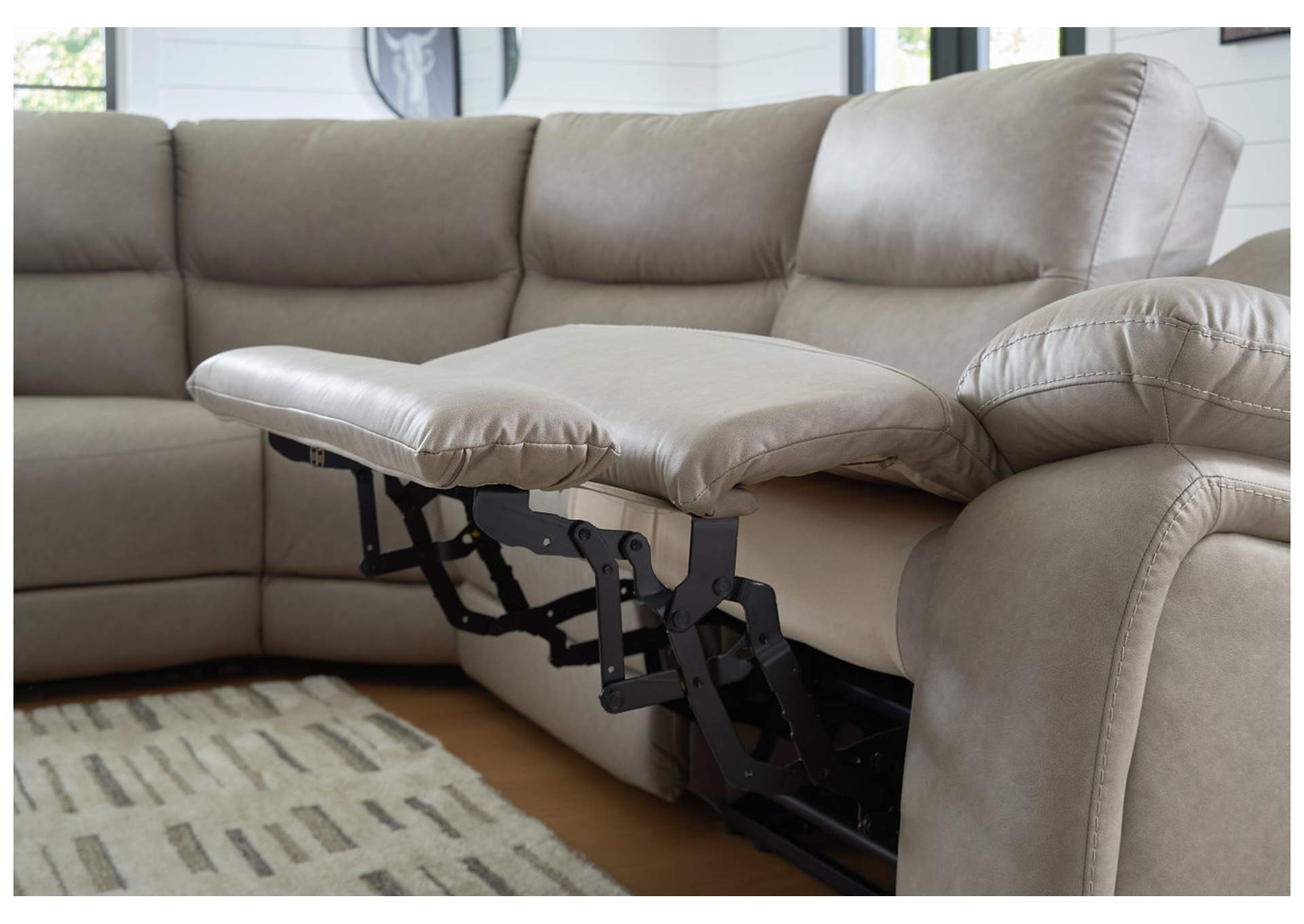 Narwhal Place 6-Piece Reclining Sectional with Storage Console