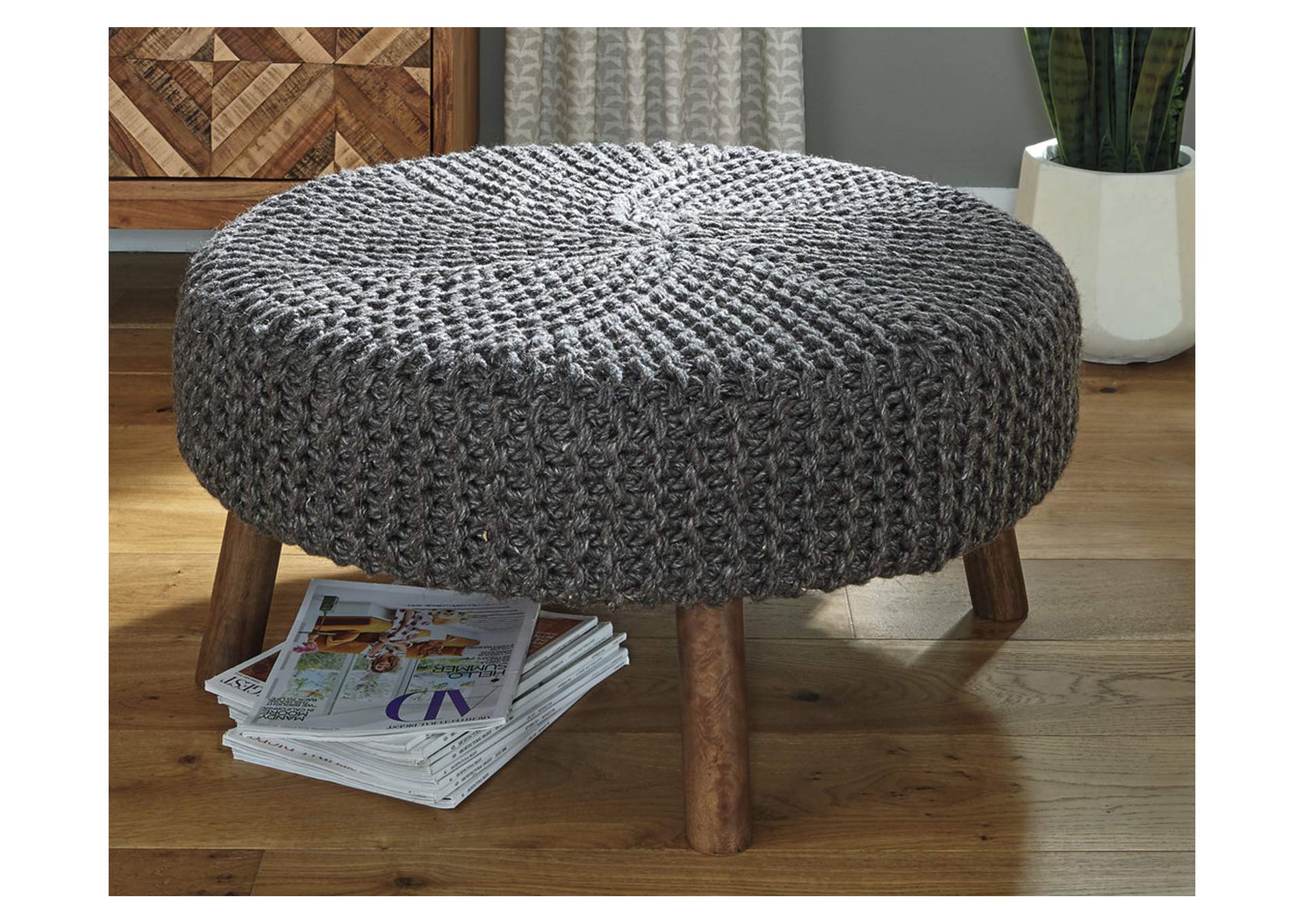 Jassmyn Oversized Accent Ottoman image 2