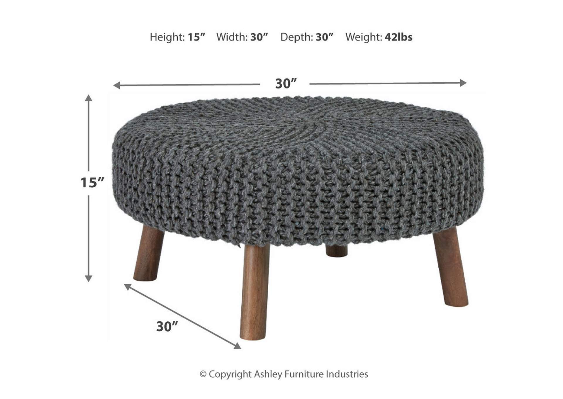 Jassmyn Oversized Accent Ottoman image 4
